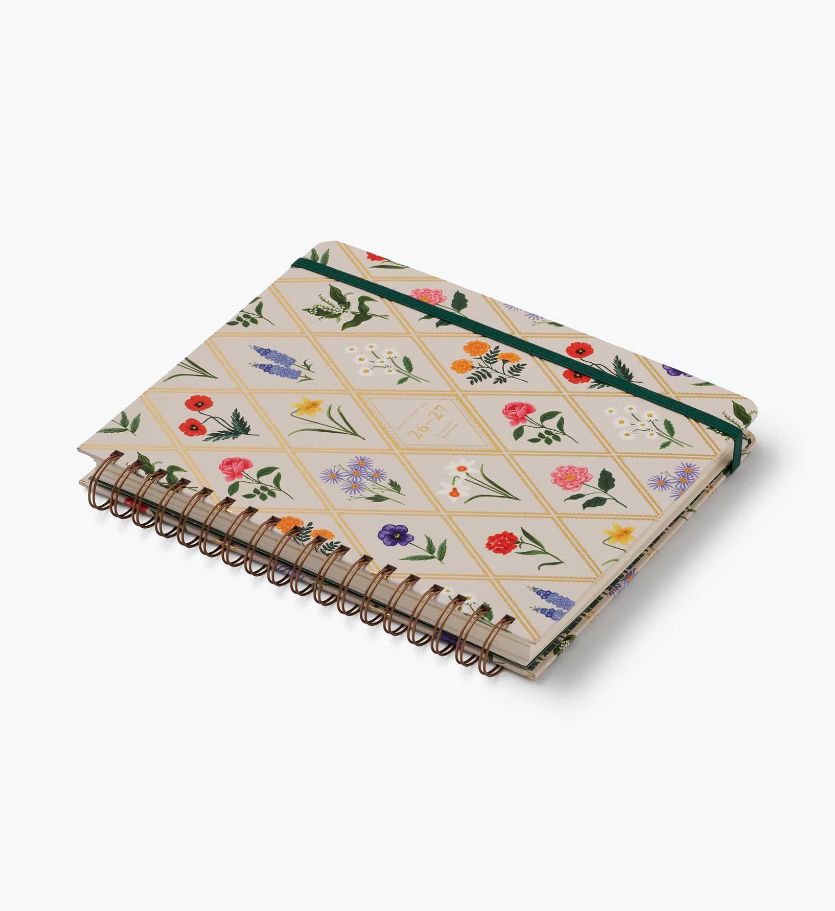 2026-2027 17-Month Academic Hardcover Spiral Planner - Garden Study - Image 9
