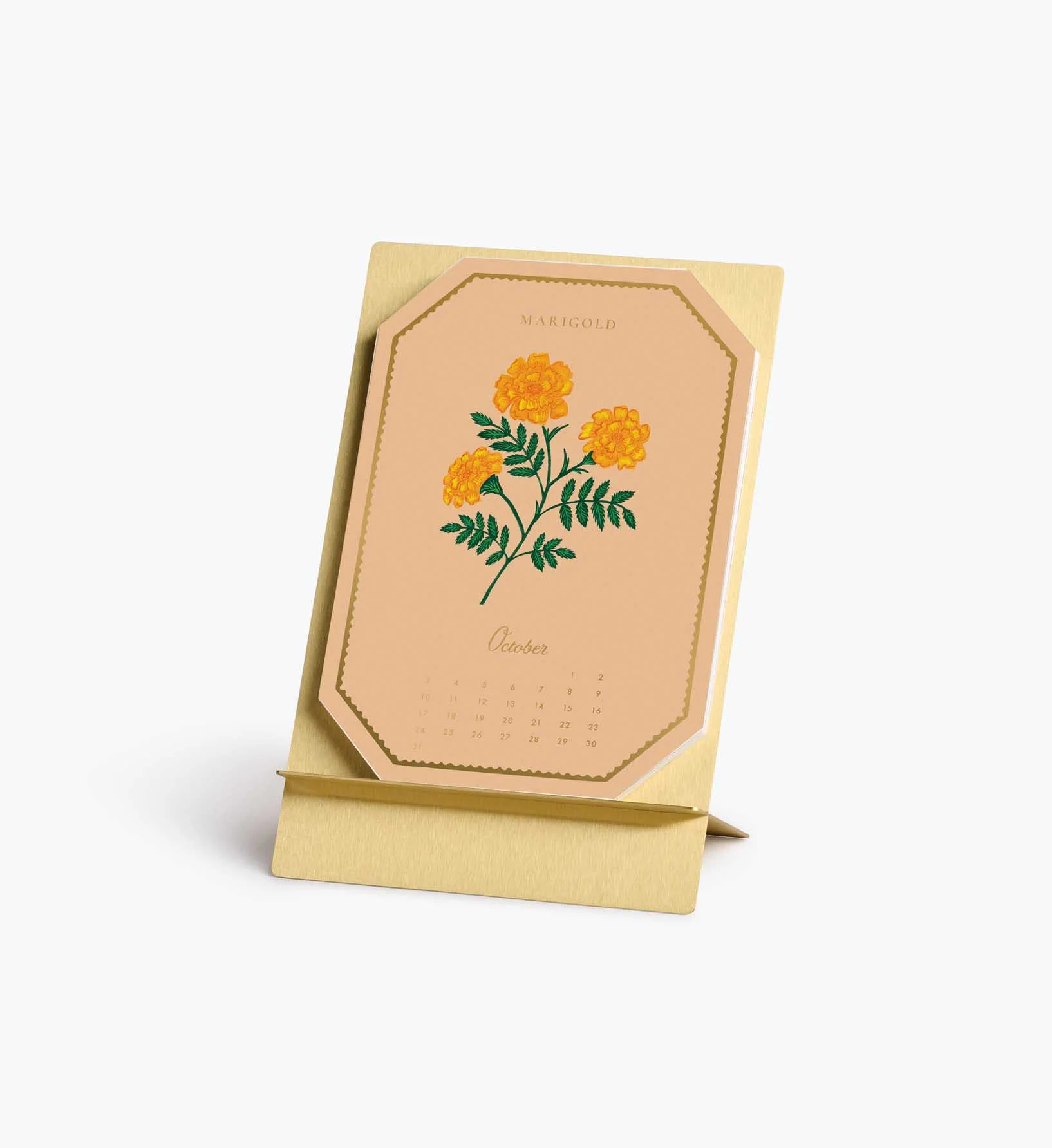 2027 Brass Easel Desk Calendar - Birth Month - Image 11