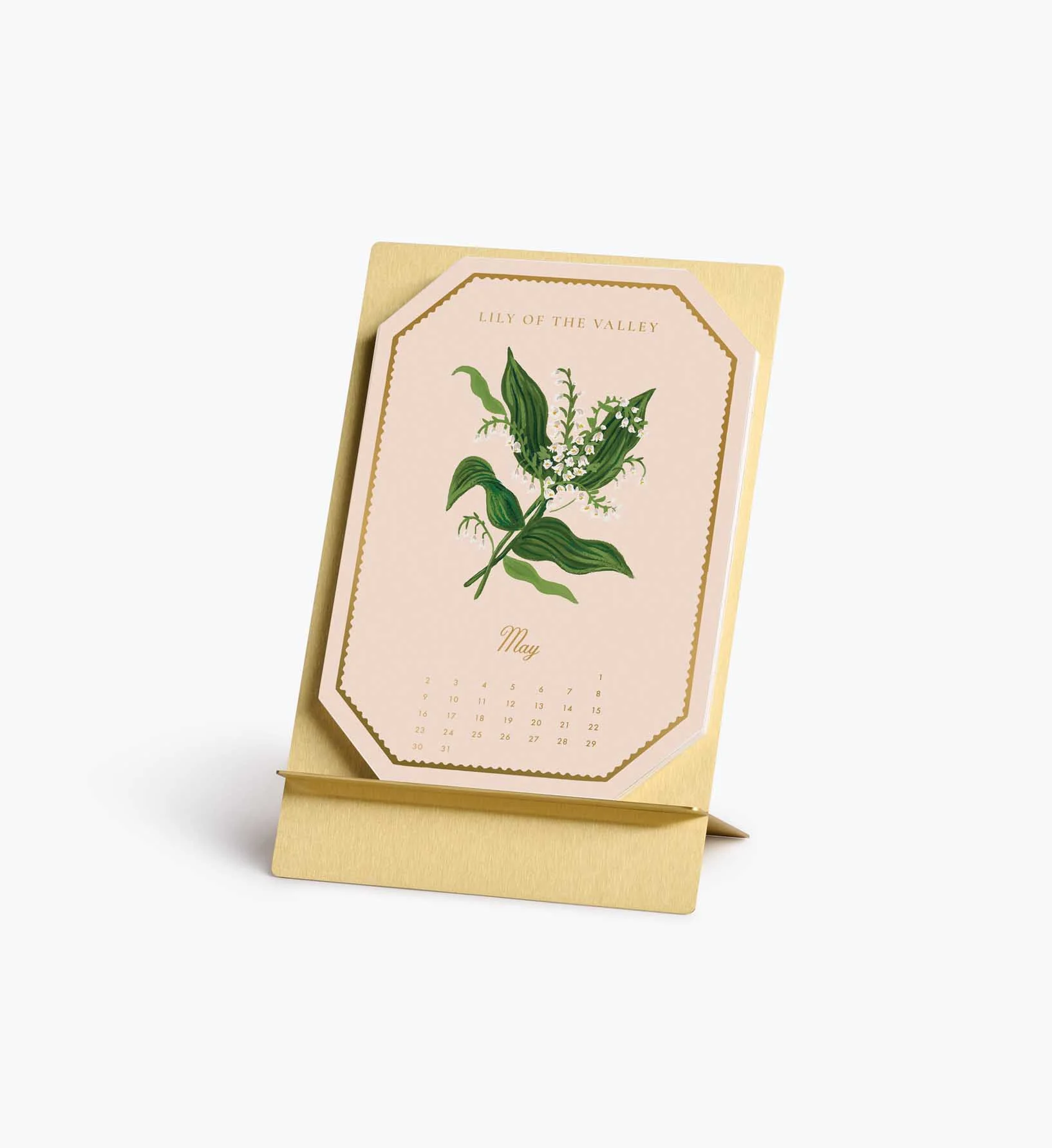 2027 Brass Easel Desk Calendar - Birth Month - Image 6