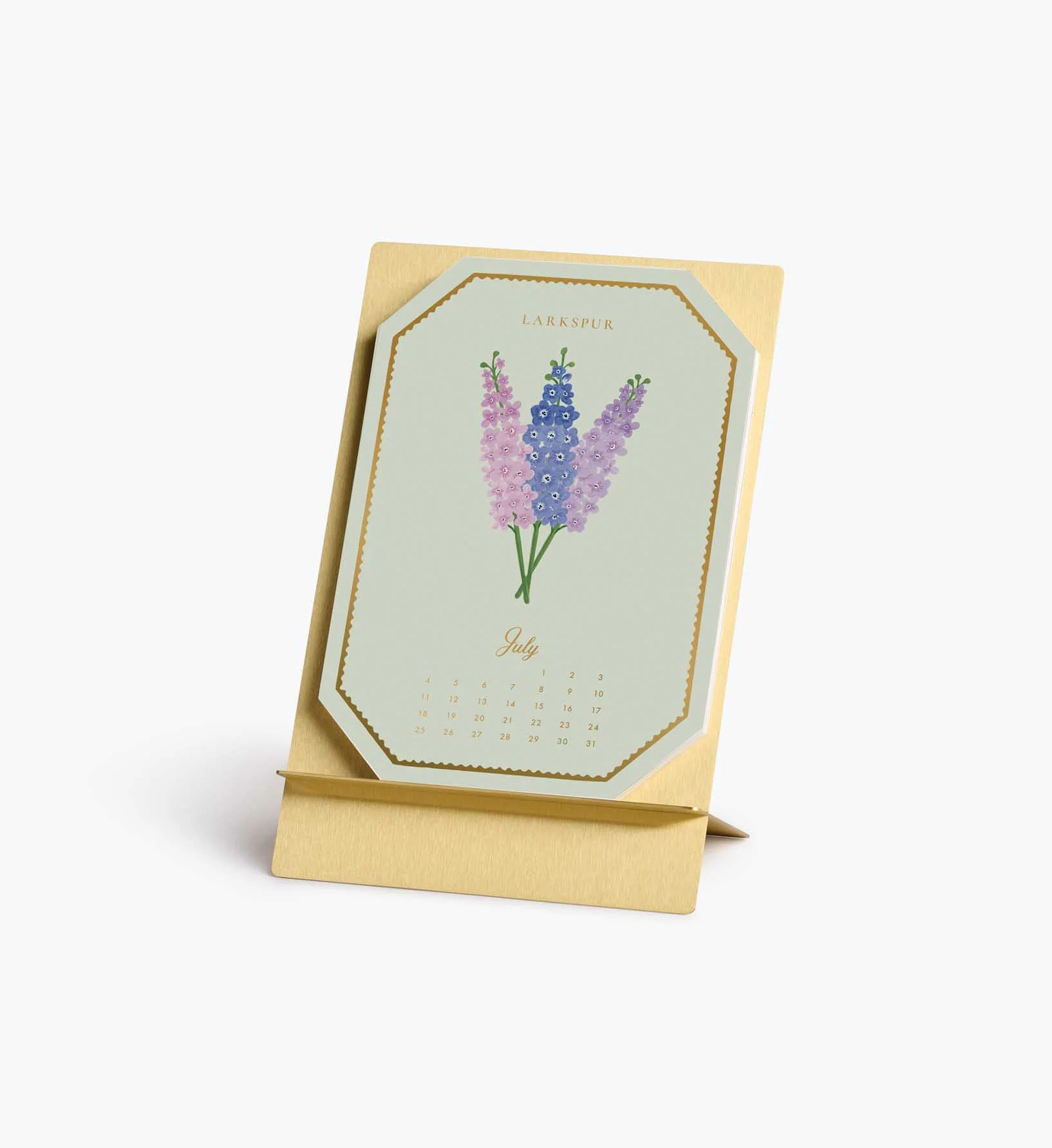2027 Brass Easel Desk Calendar - Birth Month - Image 8