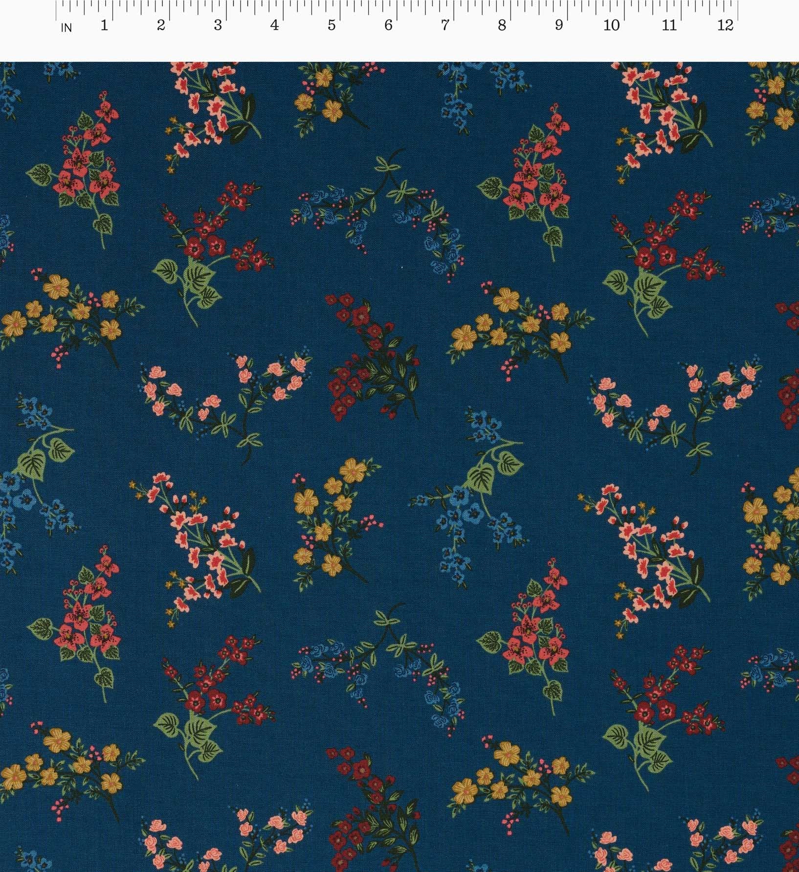 Amelia Cotton Fabric - Sapphire - Image 3