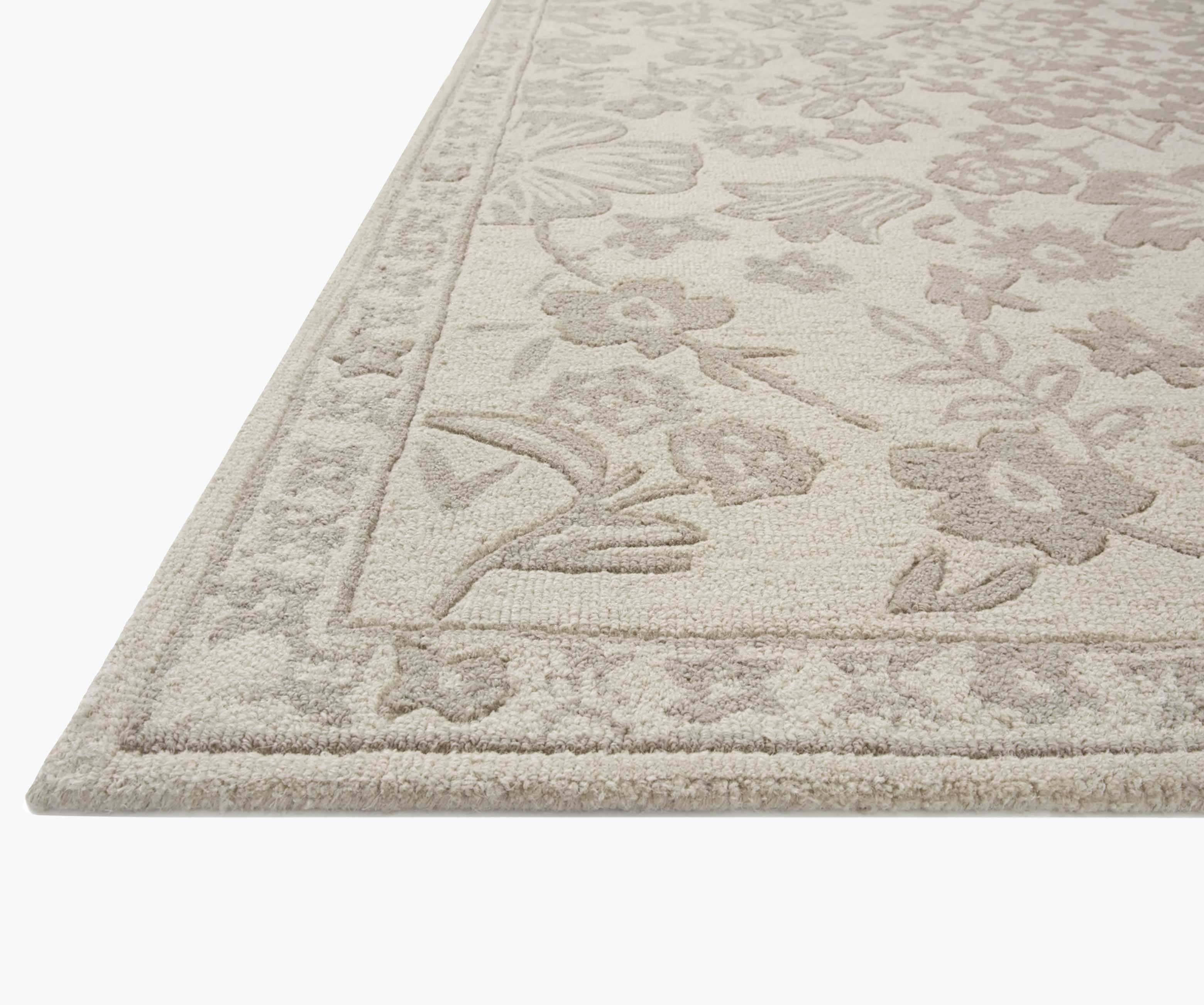 Arboretum Rose Garden Wool-Hooked Rug - Ivory - Image 3