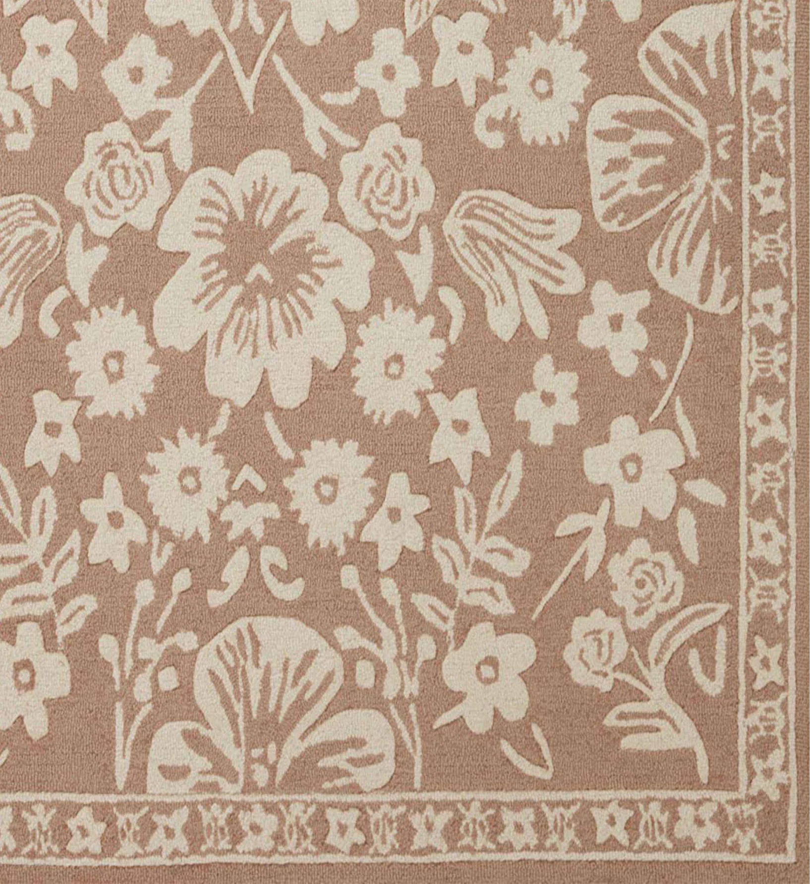 Arboretum Rose Garden Wool-Hooked Rug - Rust - Image 2