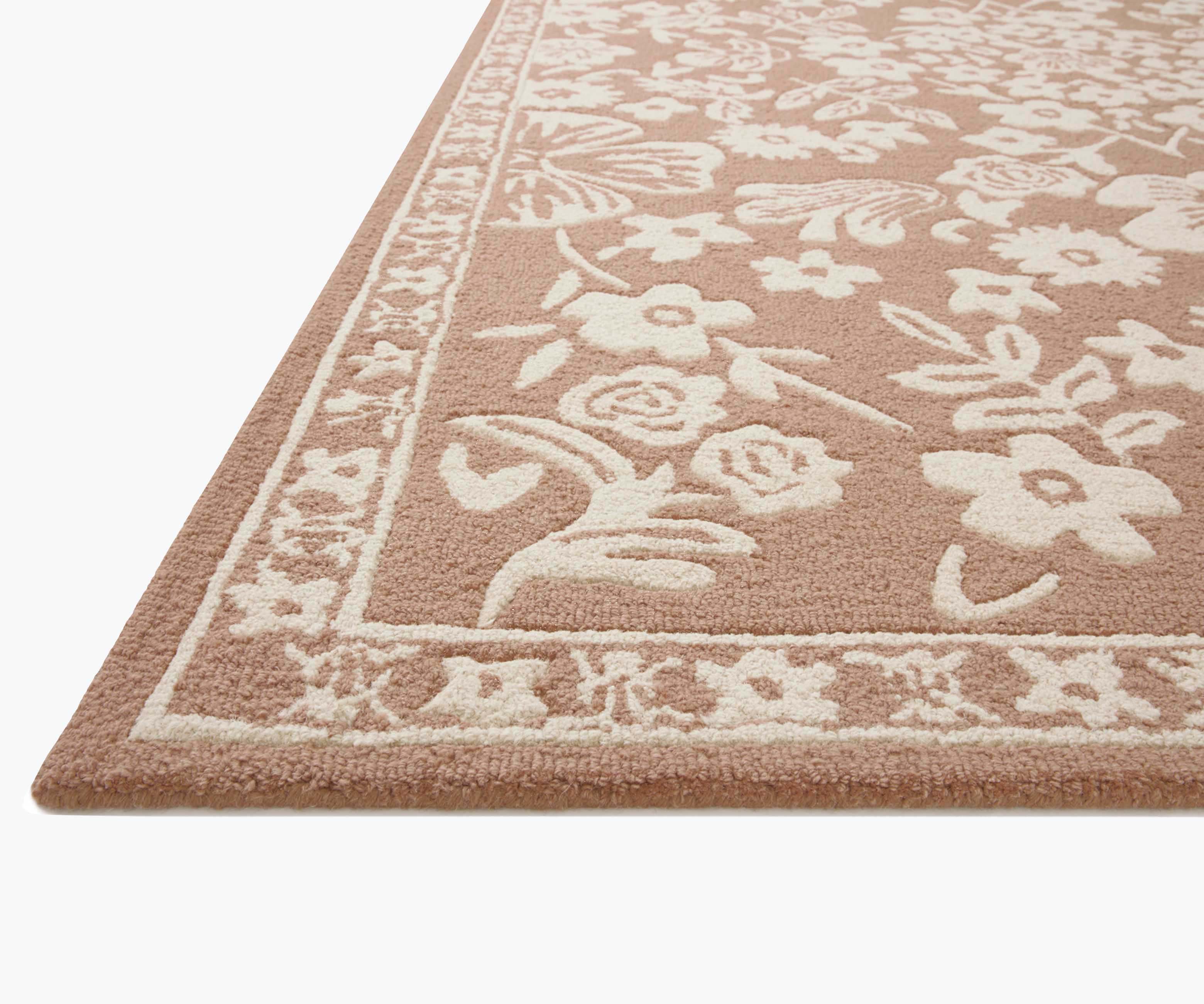 Arboretum Rose Garden Wool-Hooked Rug - Rust - Image 3