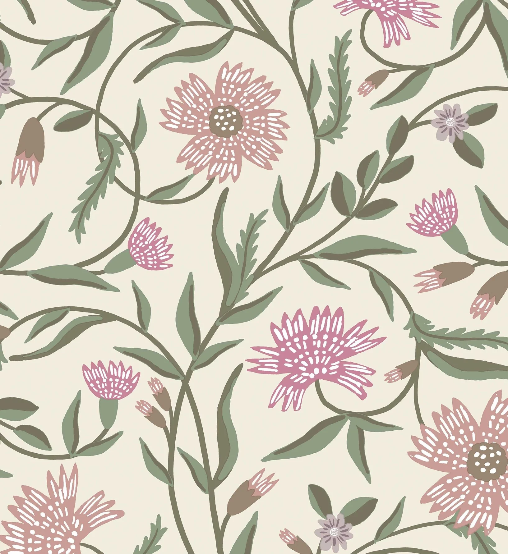 Aster Wallpaper - Linen & Rose - Image 3