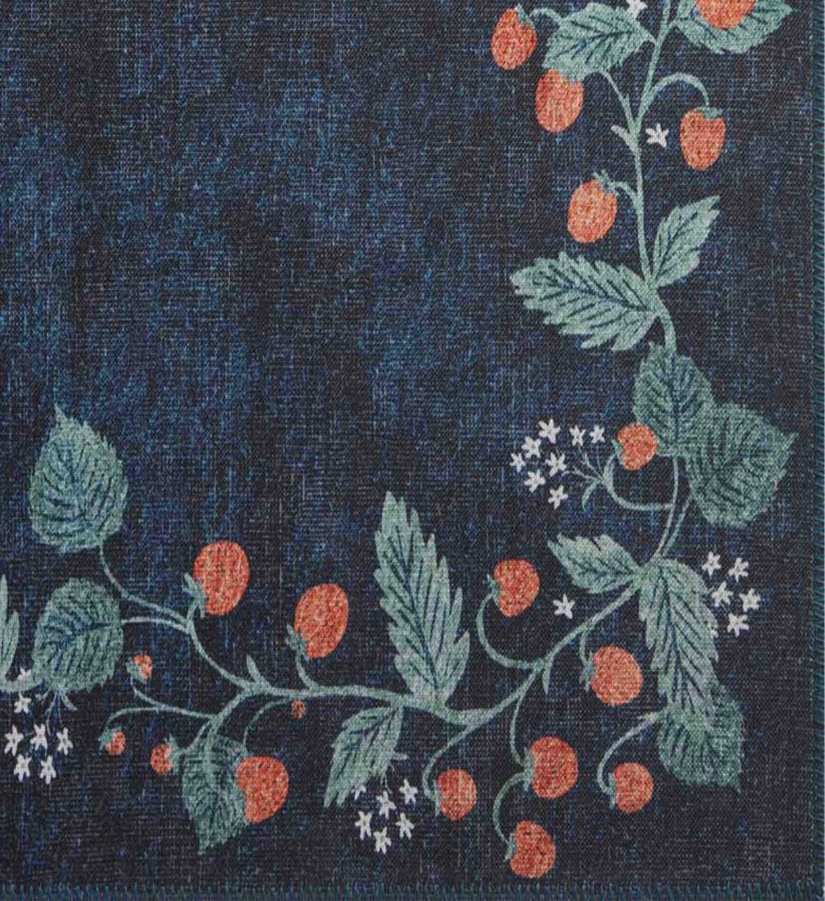 Atelier Strawberries Non-Slip Rug - Navy - Image 2