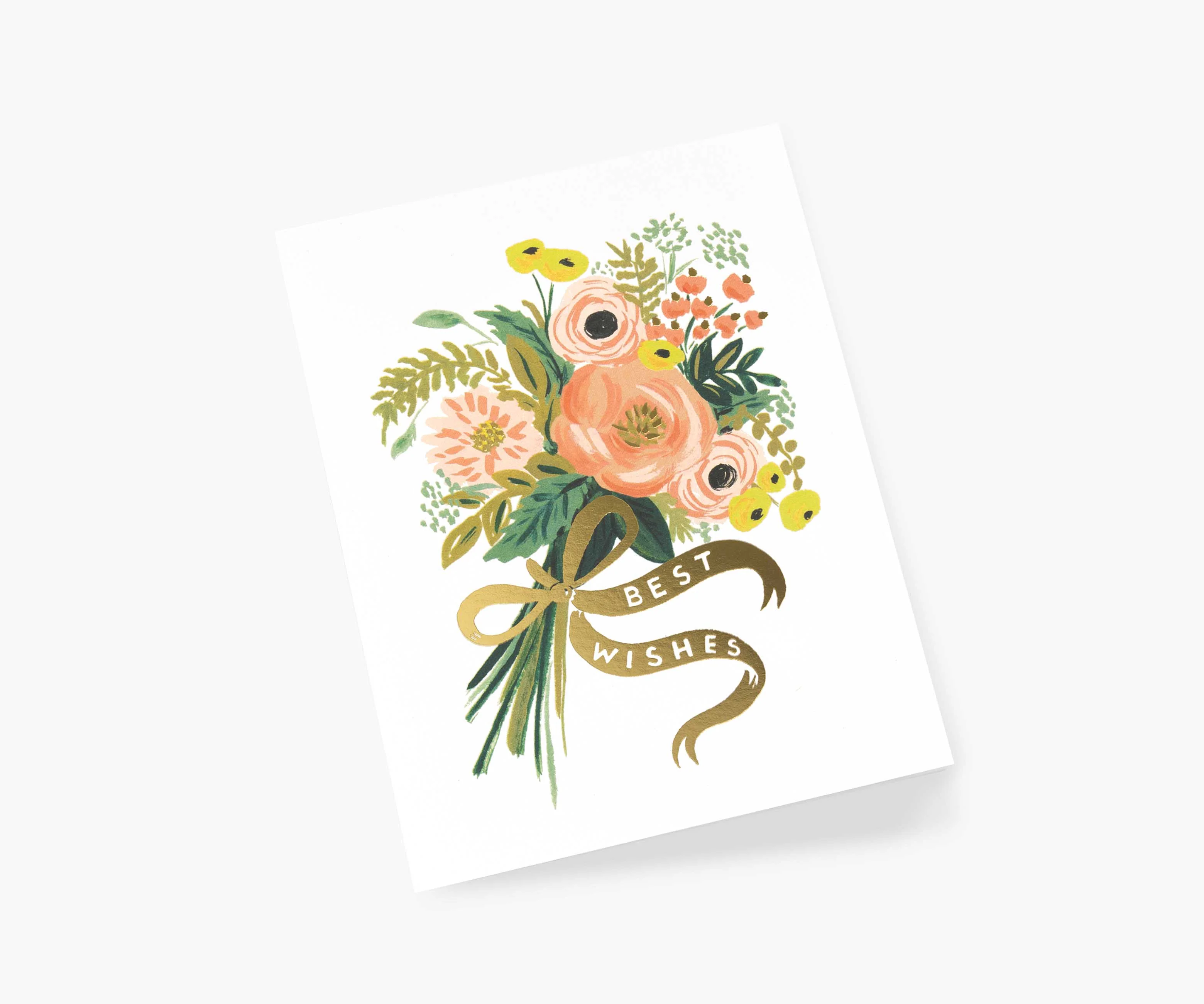Best Wishes Bouquet Wedding Card - Single Card - Image 2
