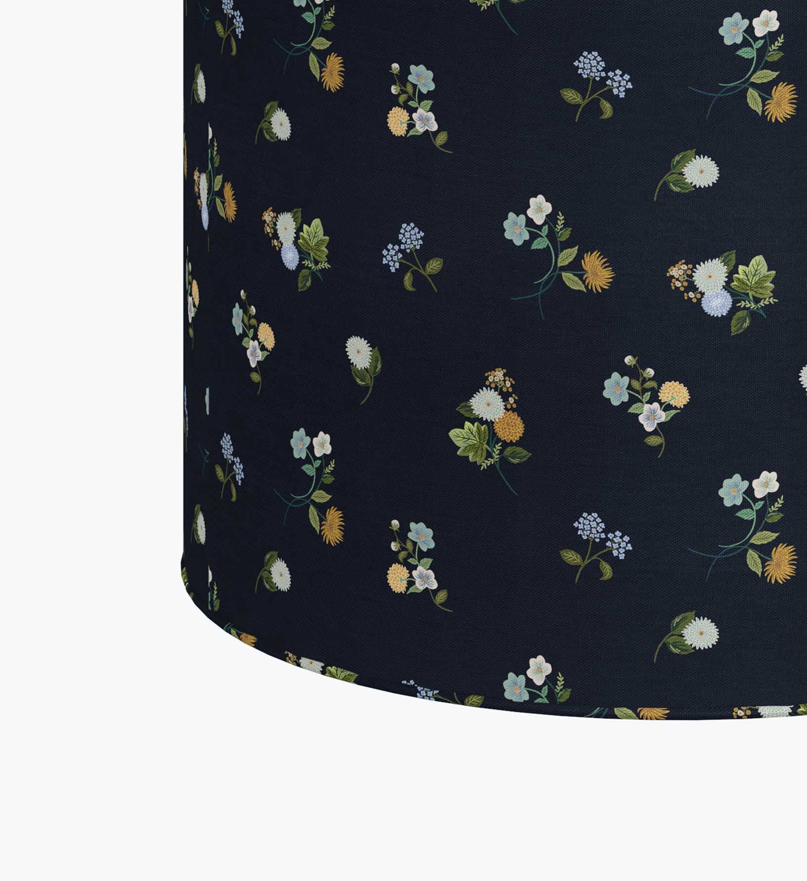 Billie Ottoman - Ditsy Dahlia Navy - Image 2