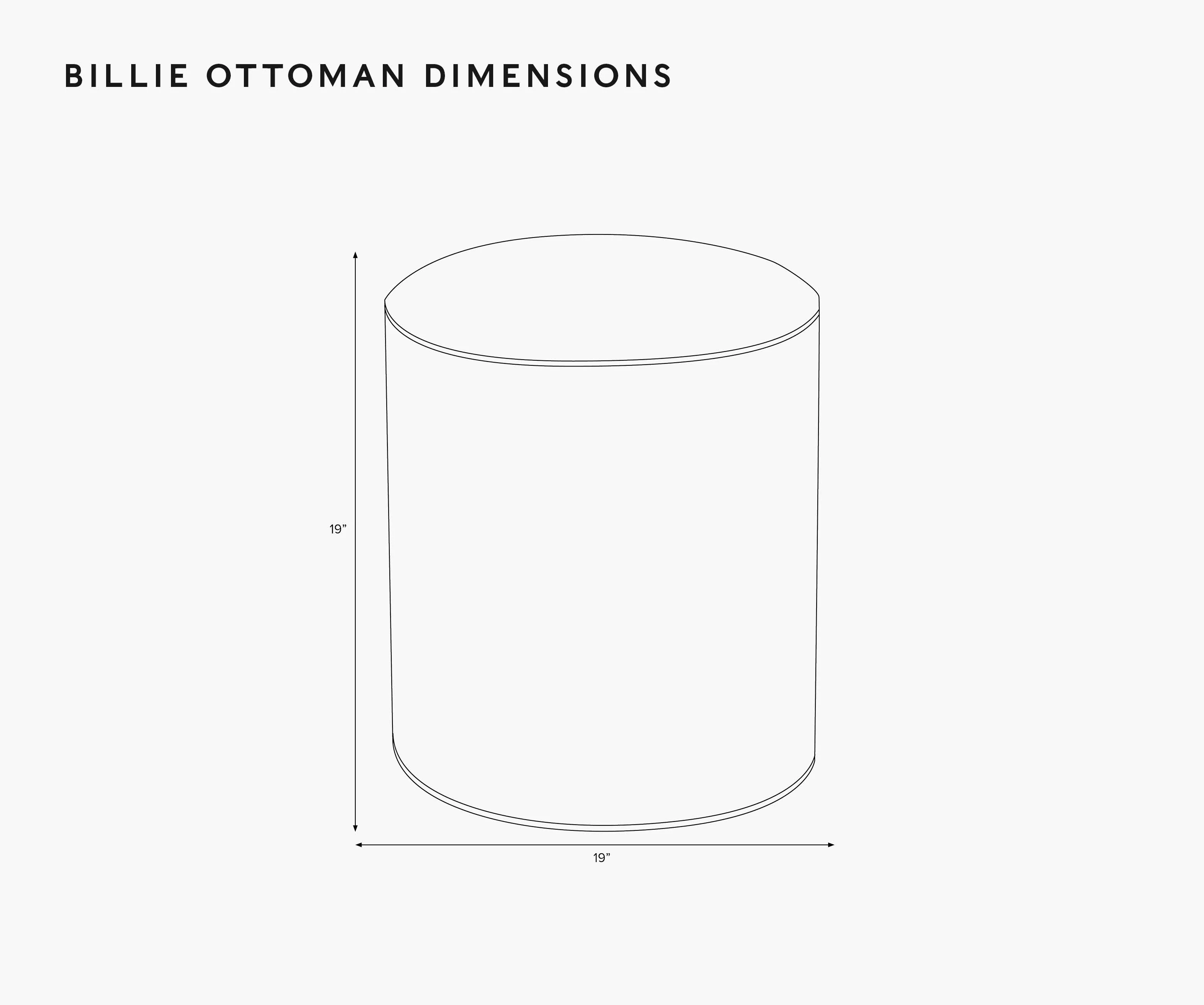 Billie Ottoman - Garden Party Blue - Image 3