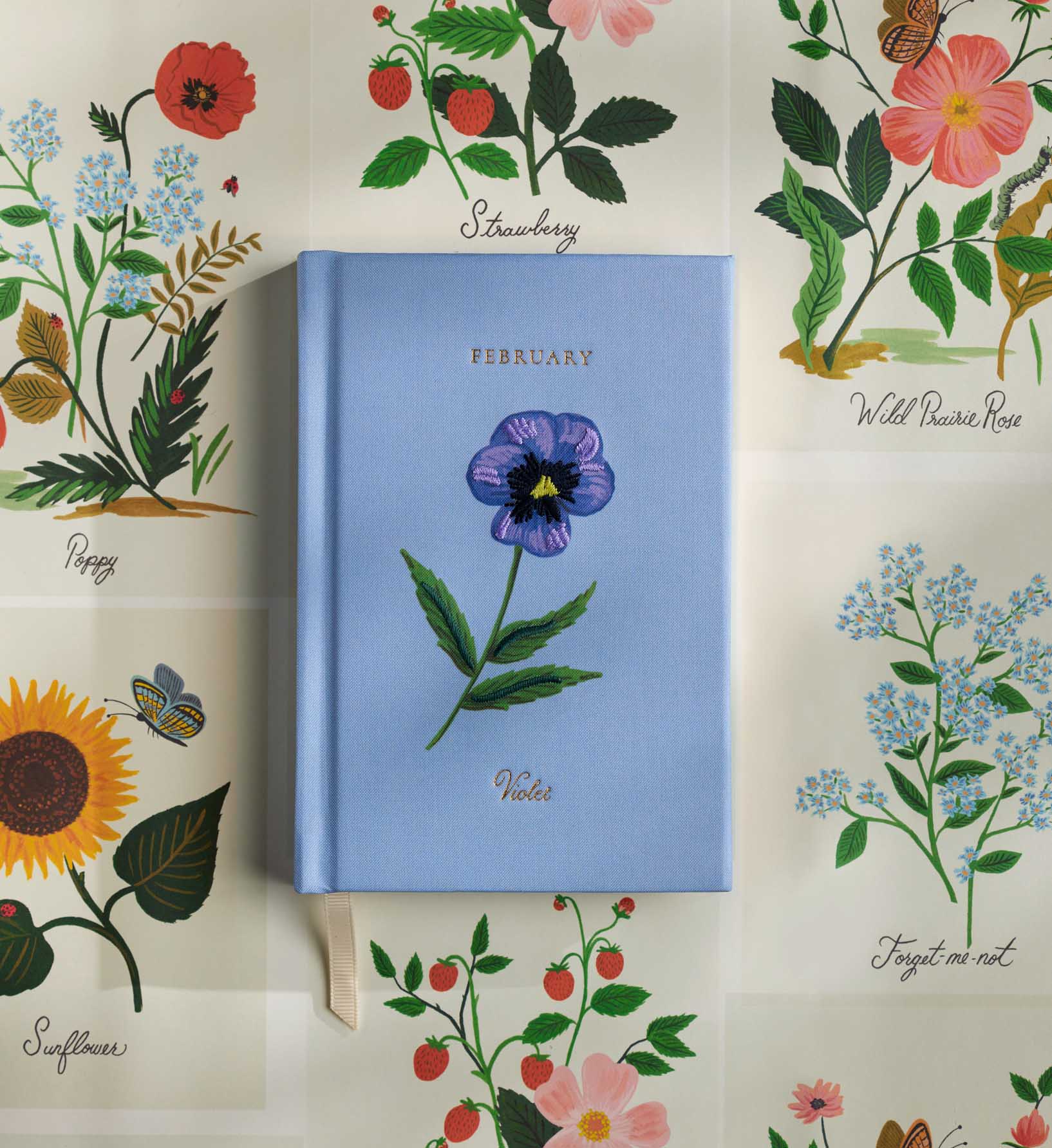 Birth Month Mini Embroidered Journal - February - Image 2