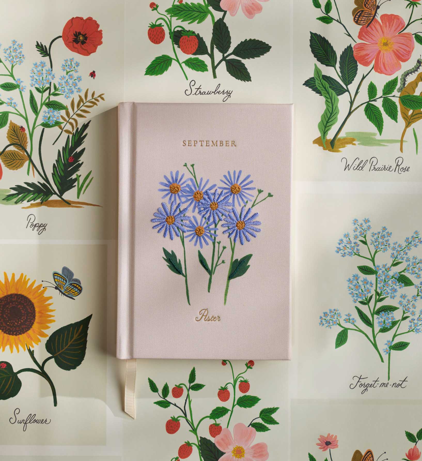 Birth Month Mini Embroidered Journal - September - Image 2