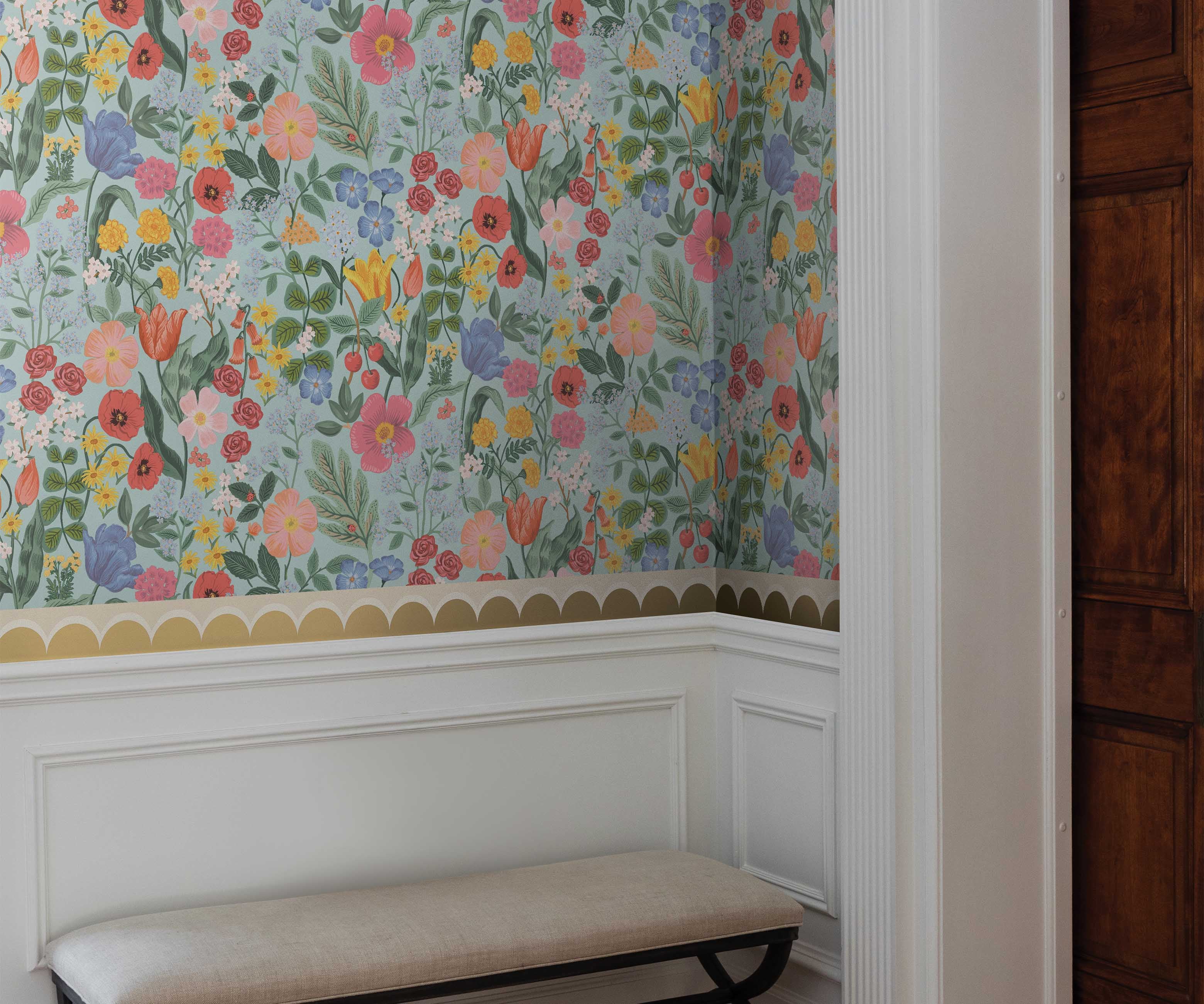 Blossom Wallpaper Sample - Light Blue - Image 3