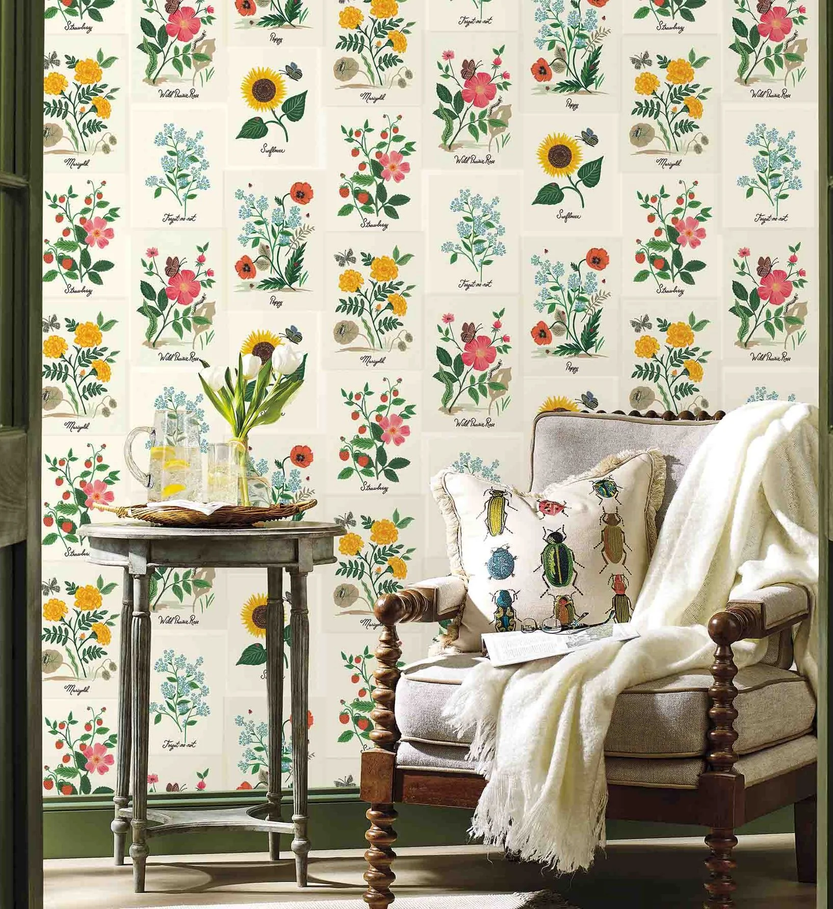 Botanical Prints Wallpaper - White - Image 2