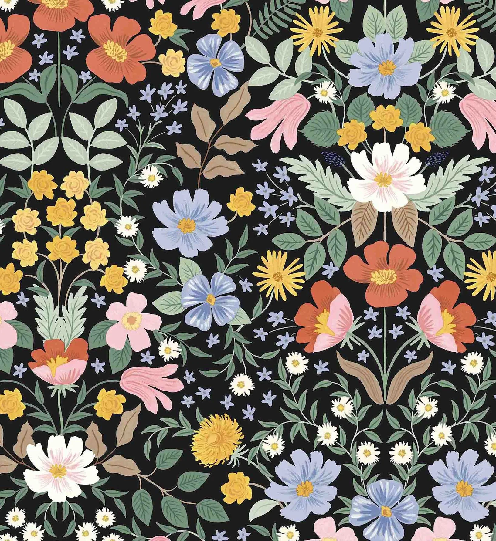 Bramble Garden Peel & Stick Wallpaper - Black - Image 3