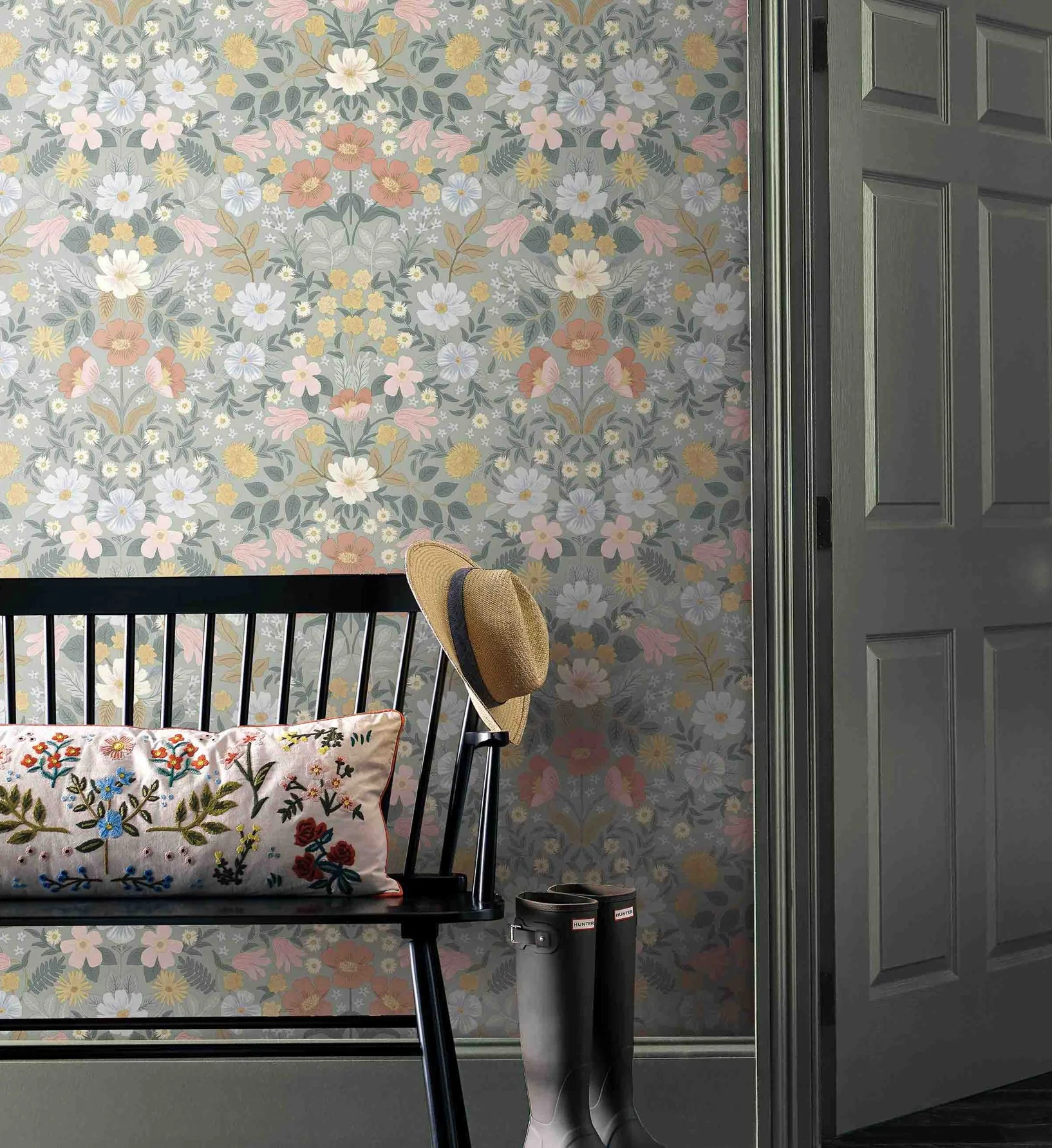 Bramble Garden Peel & Stick Wallpaper - Sage - Image 2
