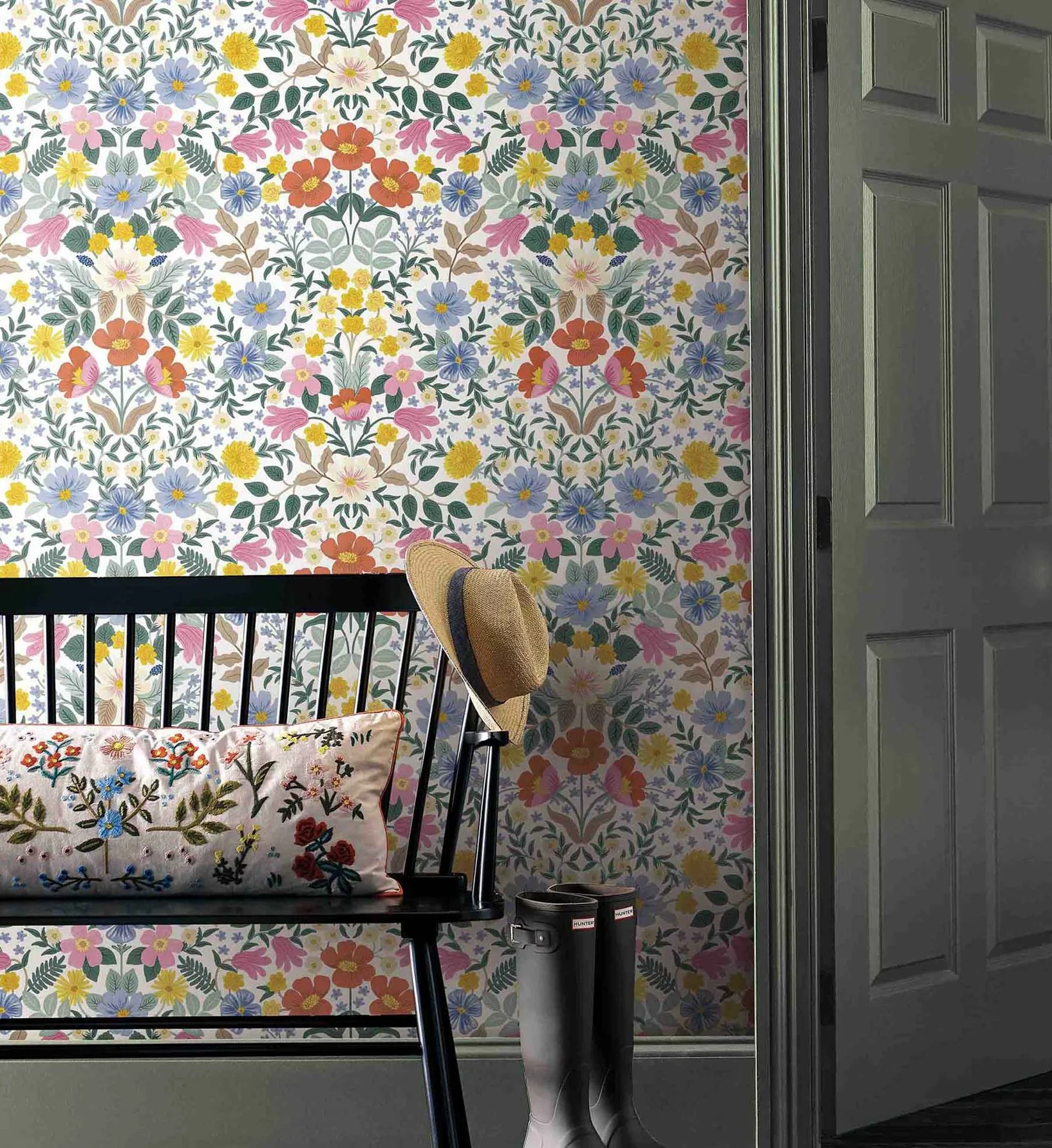 Bramble Garden Peel & Stick Wallpaper - White - Image 2