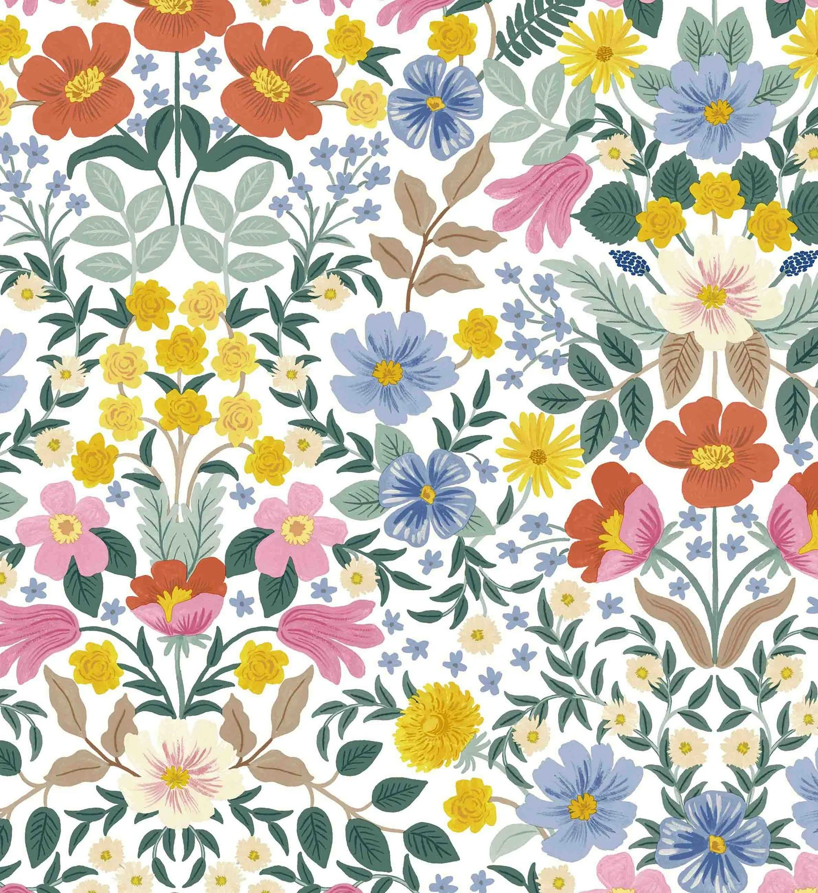 Bramble Garden Peel & Stick Wallpaper - White - Image 3