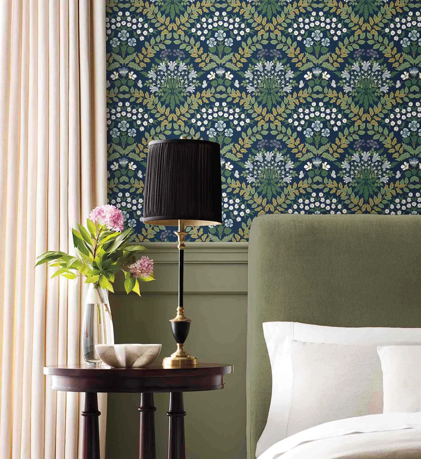 Bramble Wallpaper - Navy - Image 2