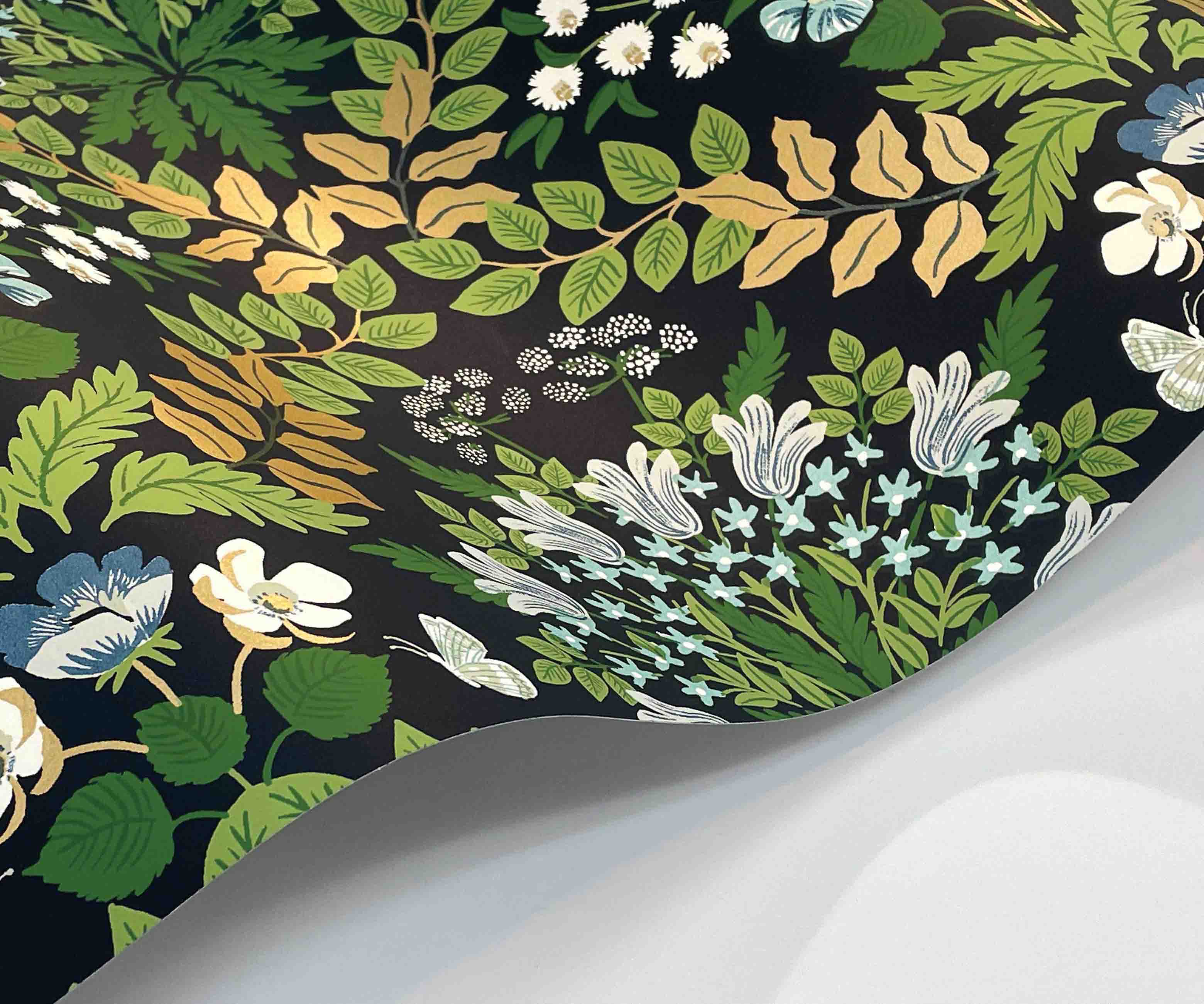 Bramble Wallpaper Sample - Navy - Image 2