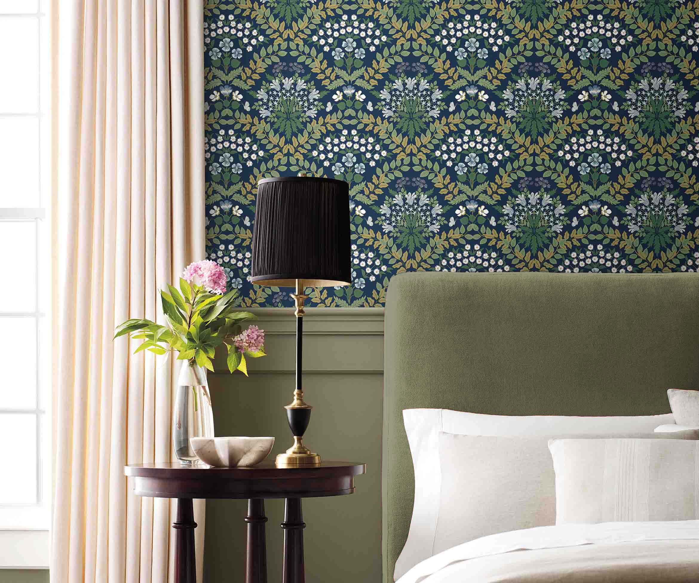 Bramble Wallpaper Sample - Navy - Image 3