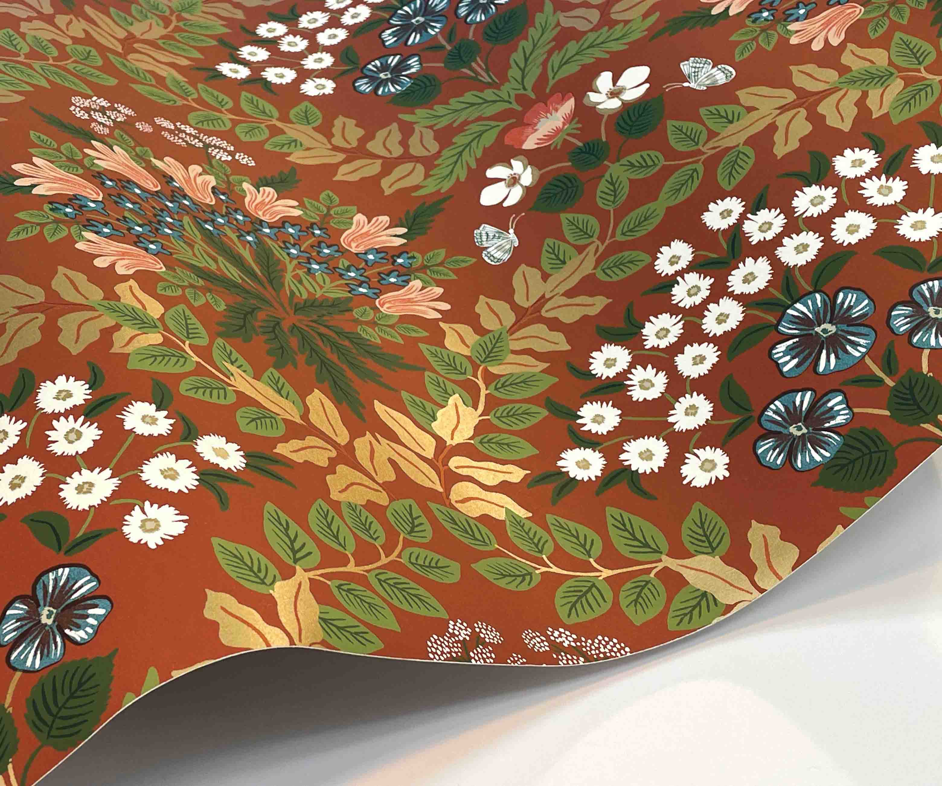 Bramble Wallpaper Sample - Rust - Image 2