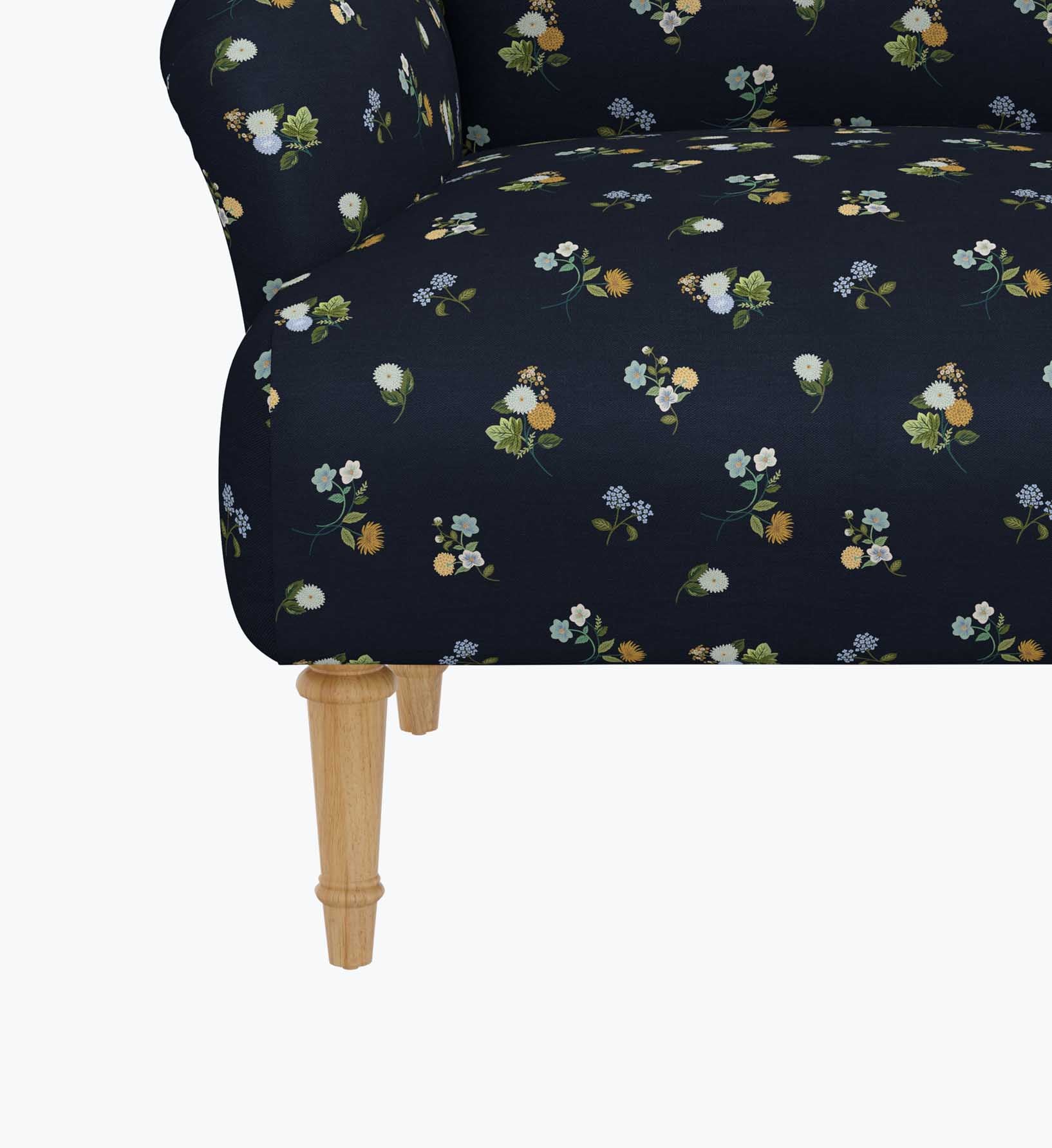 Bristol Armchair - Ditsy Dahlia Navy - Image 11