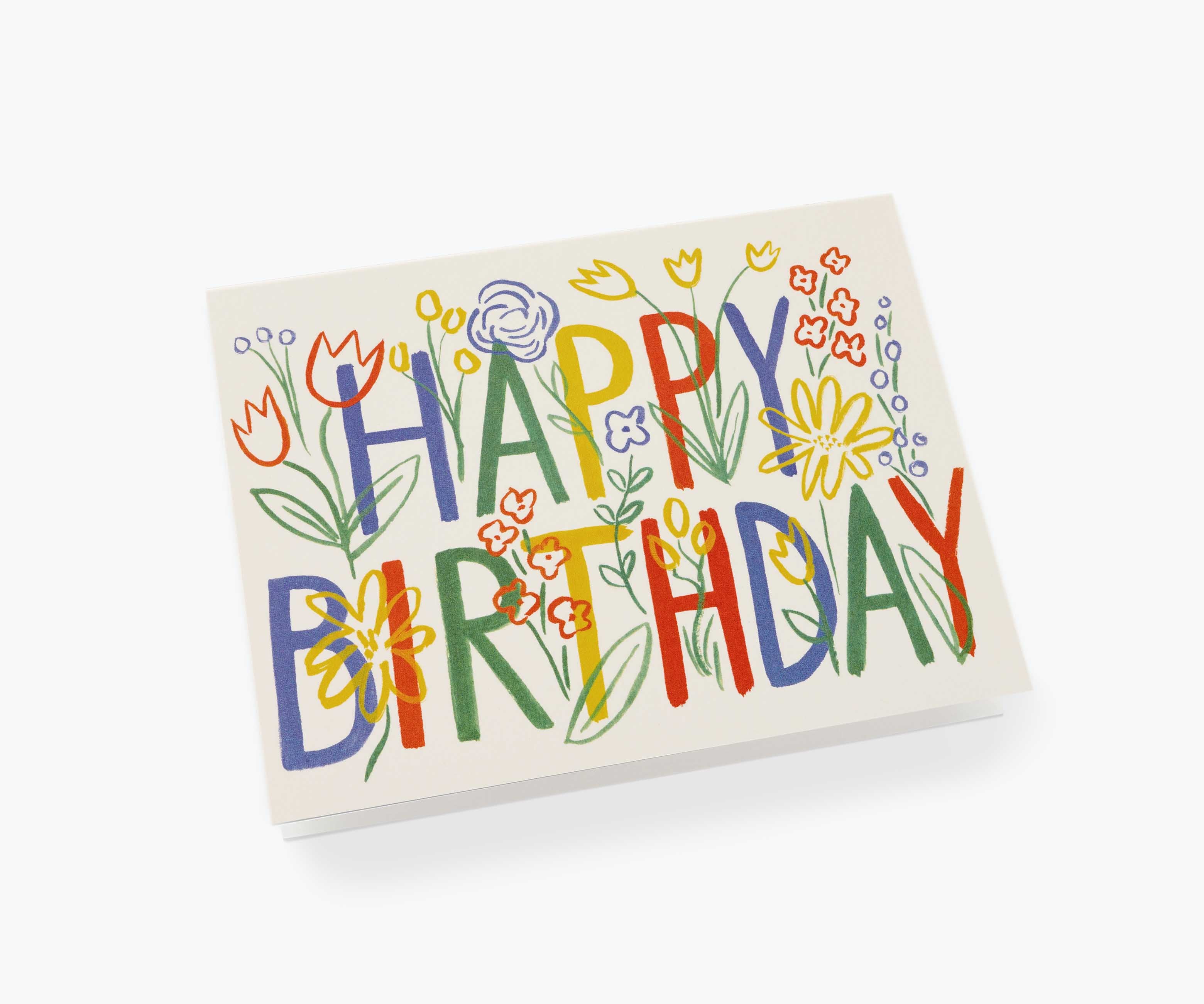 Brushstroke Birthday Card - Single Card - Image 2