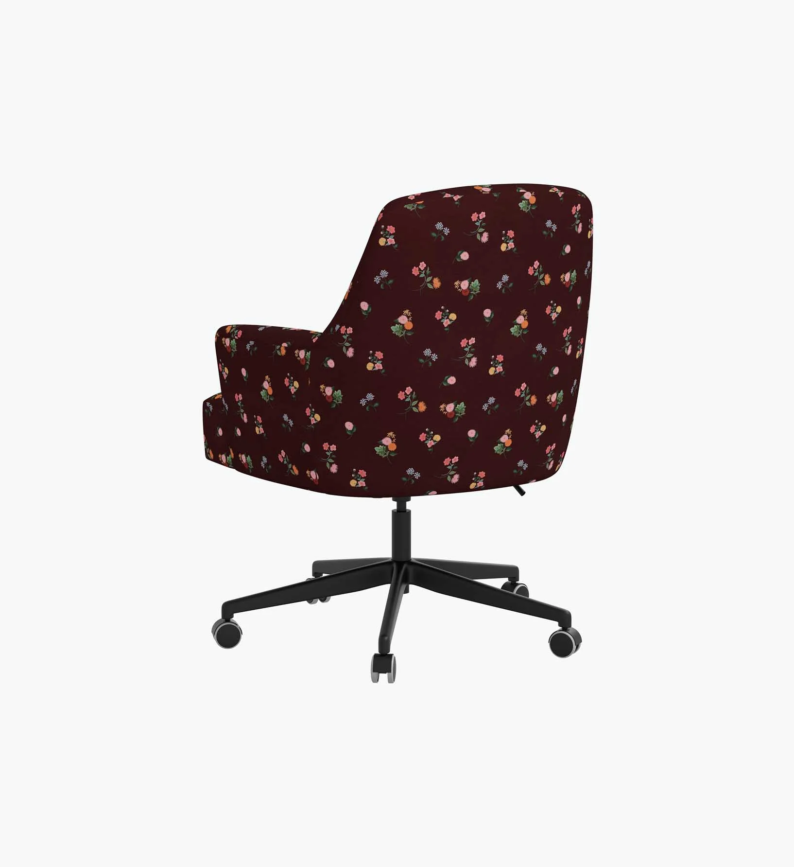 Cambridge Desk Chair - Ditsy Dahlia Burgundy - Image 9