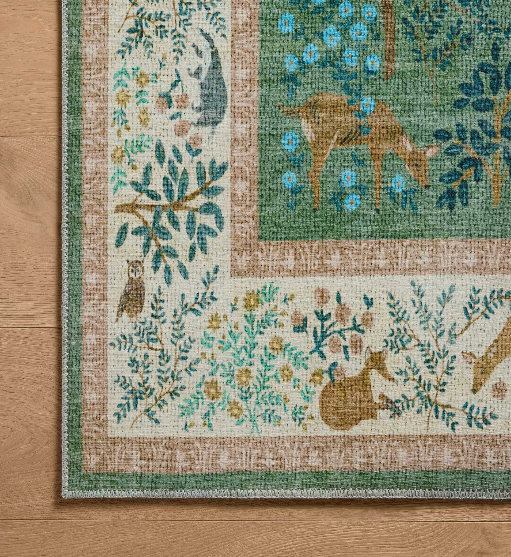 Canopy Woodland Printed Rug - Sage - Image 2