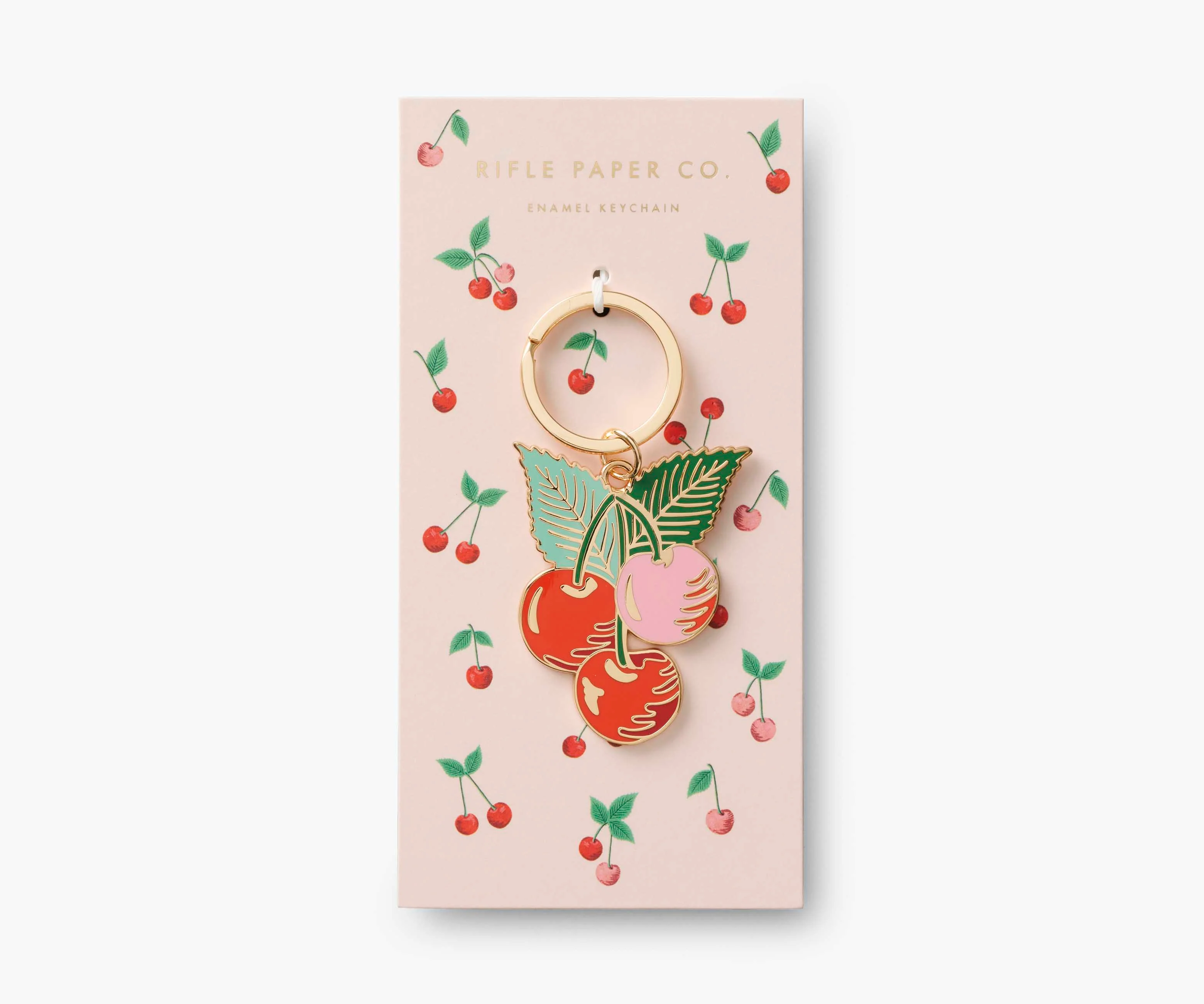 Enamel Keychain - Cherries - Image 2