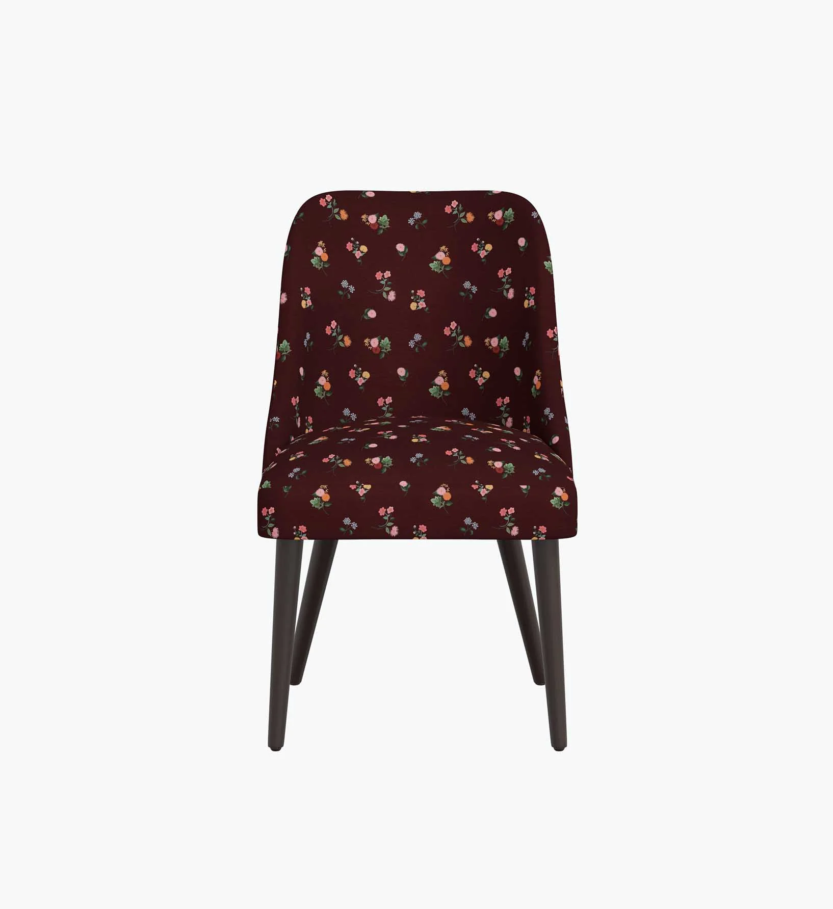 Clare Dining Chair - Ditsy Dahlia Burgundy - Image 2
