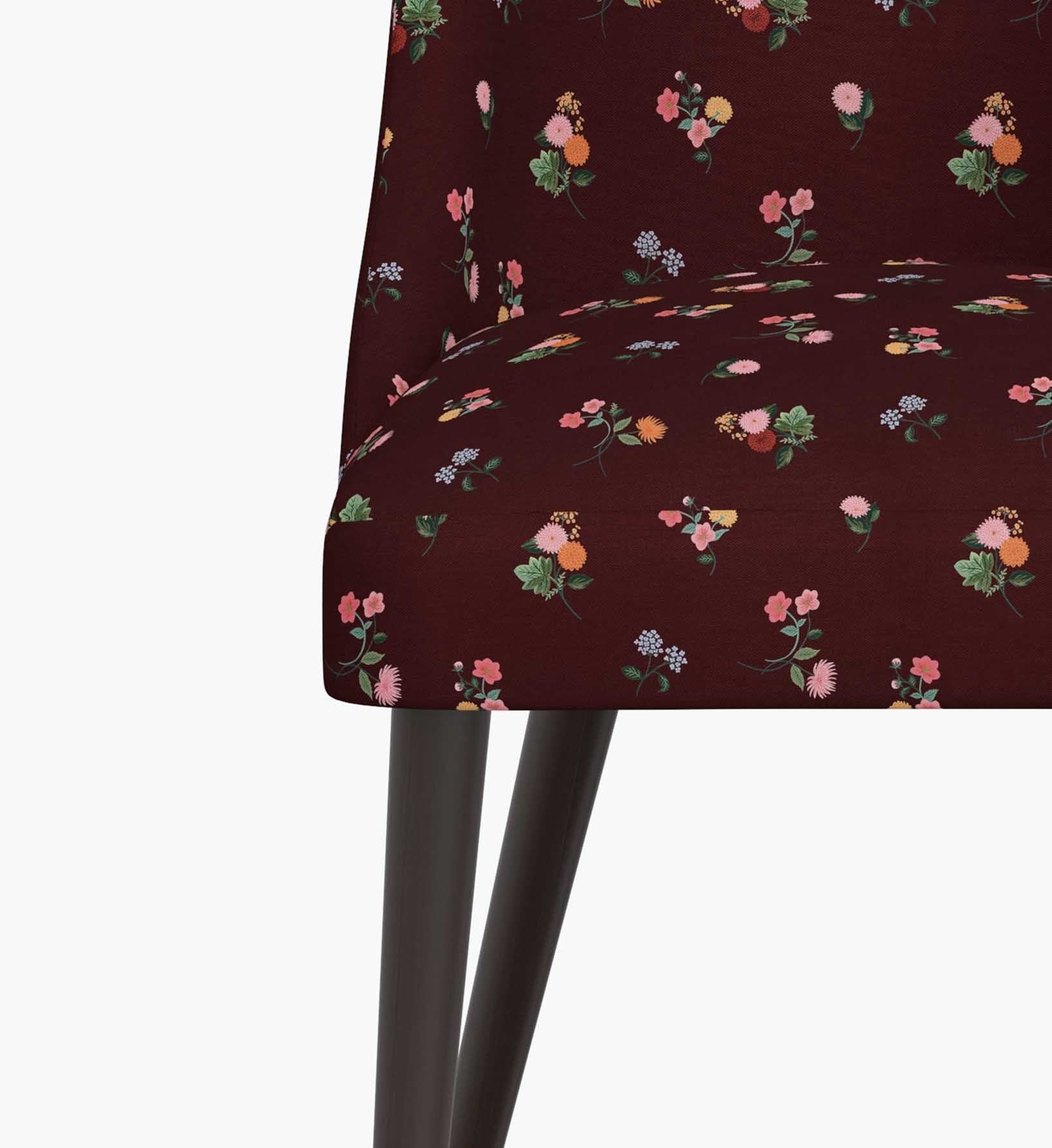Clare Dining Chair - Ditsy Dahlia Burgundy - Image 5