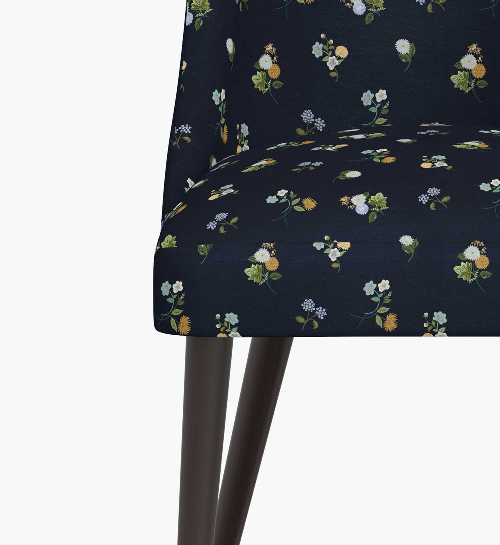 Clare Dining Chair - Ditsy Dahlia Navy - Image 5