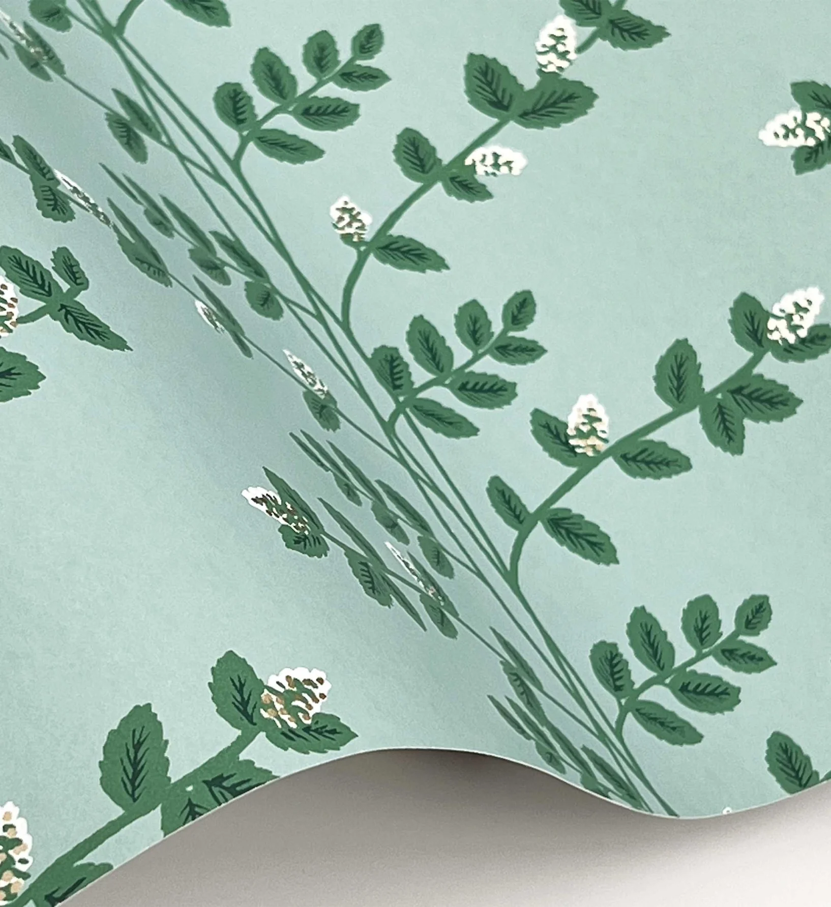 Climbing Vines Wallpaper - Teal - Image 4