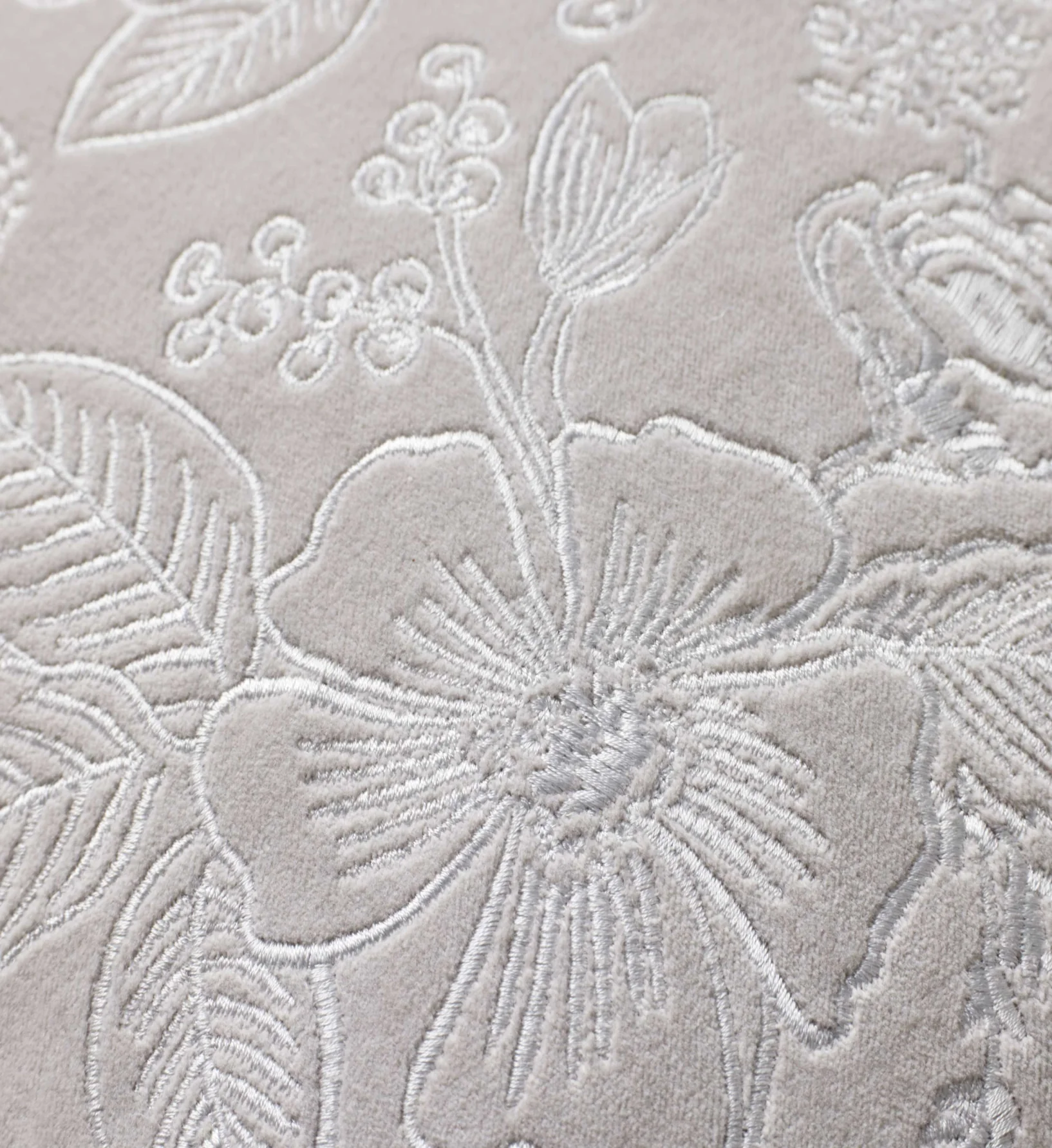Colette Embroidered Pillow - Grey - Image 2