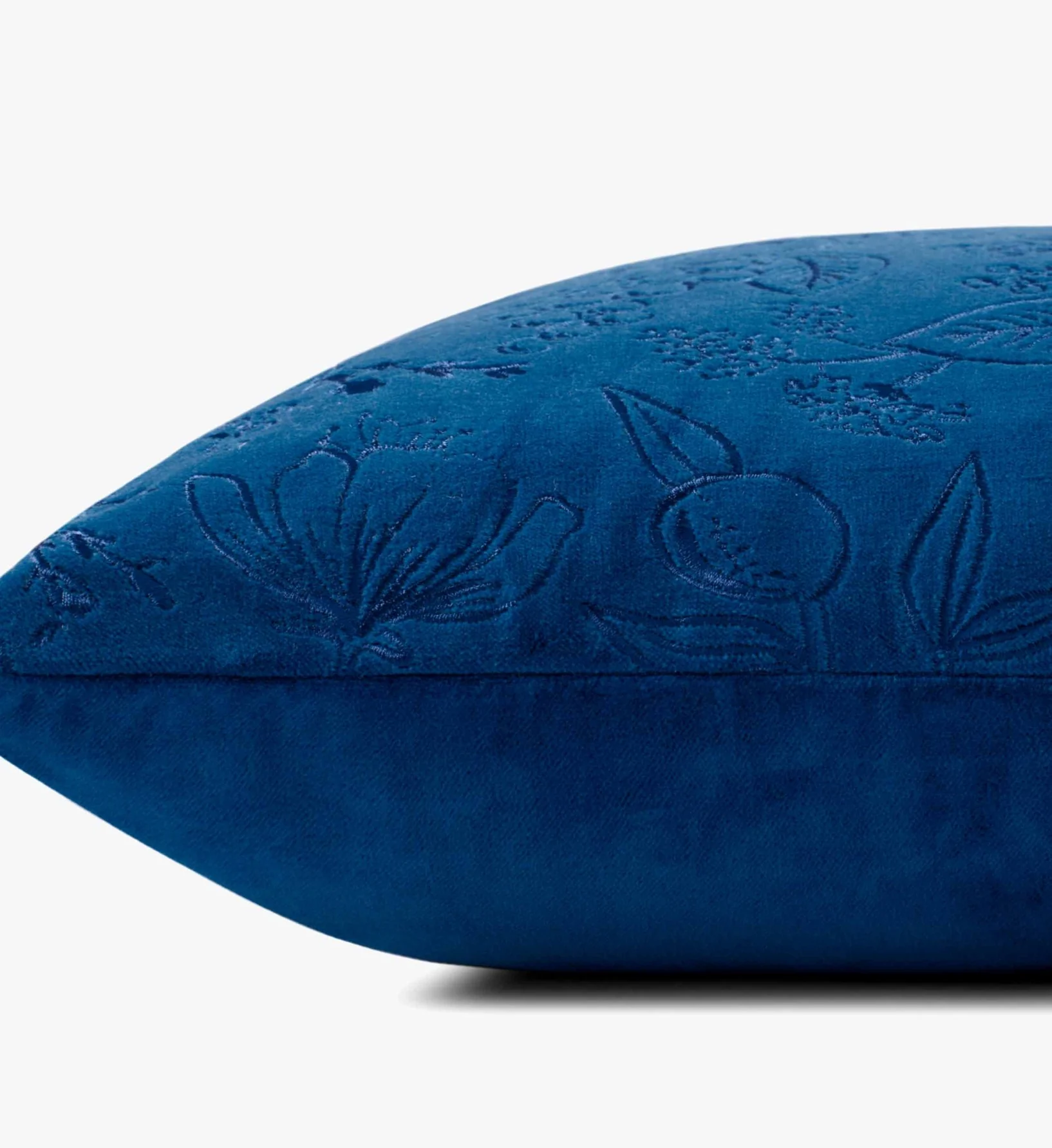 Colette Embroidered Pillow - Blue - Image 3