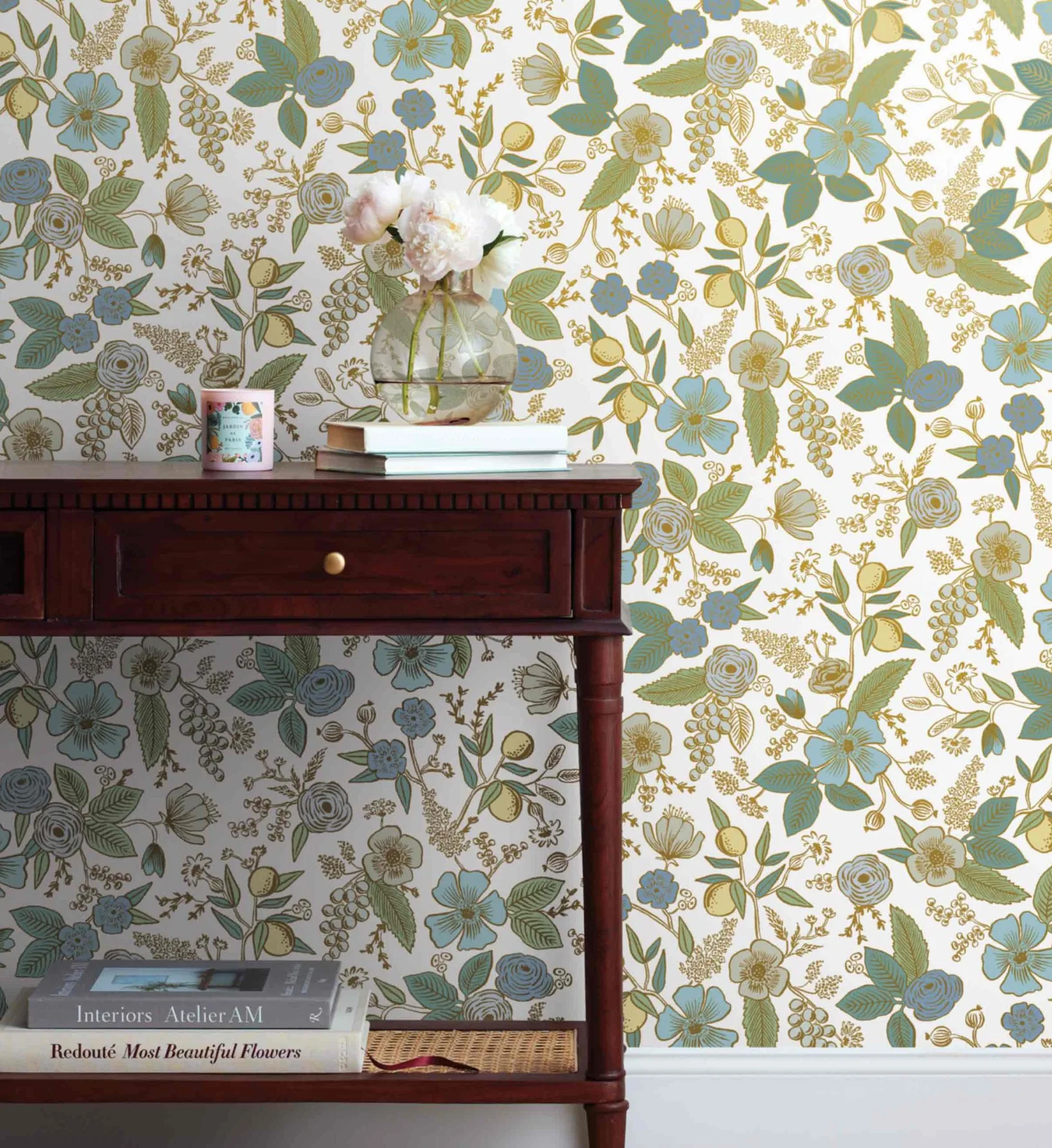 Colette Peel & Stick Wallpaper - Blue Multi - Image 2