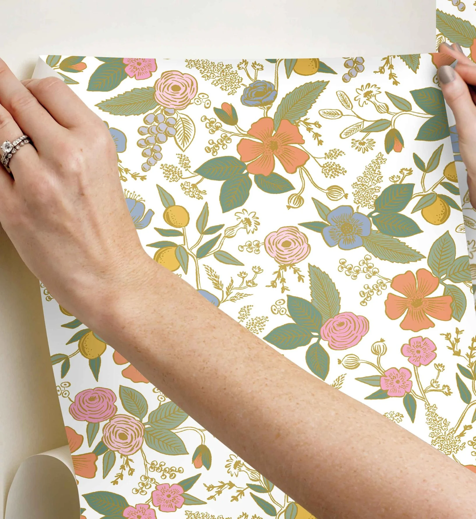 Colette Peel & Stick Wallpaper - Rose Multi - Image 4