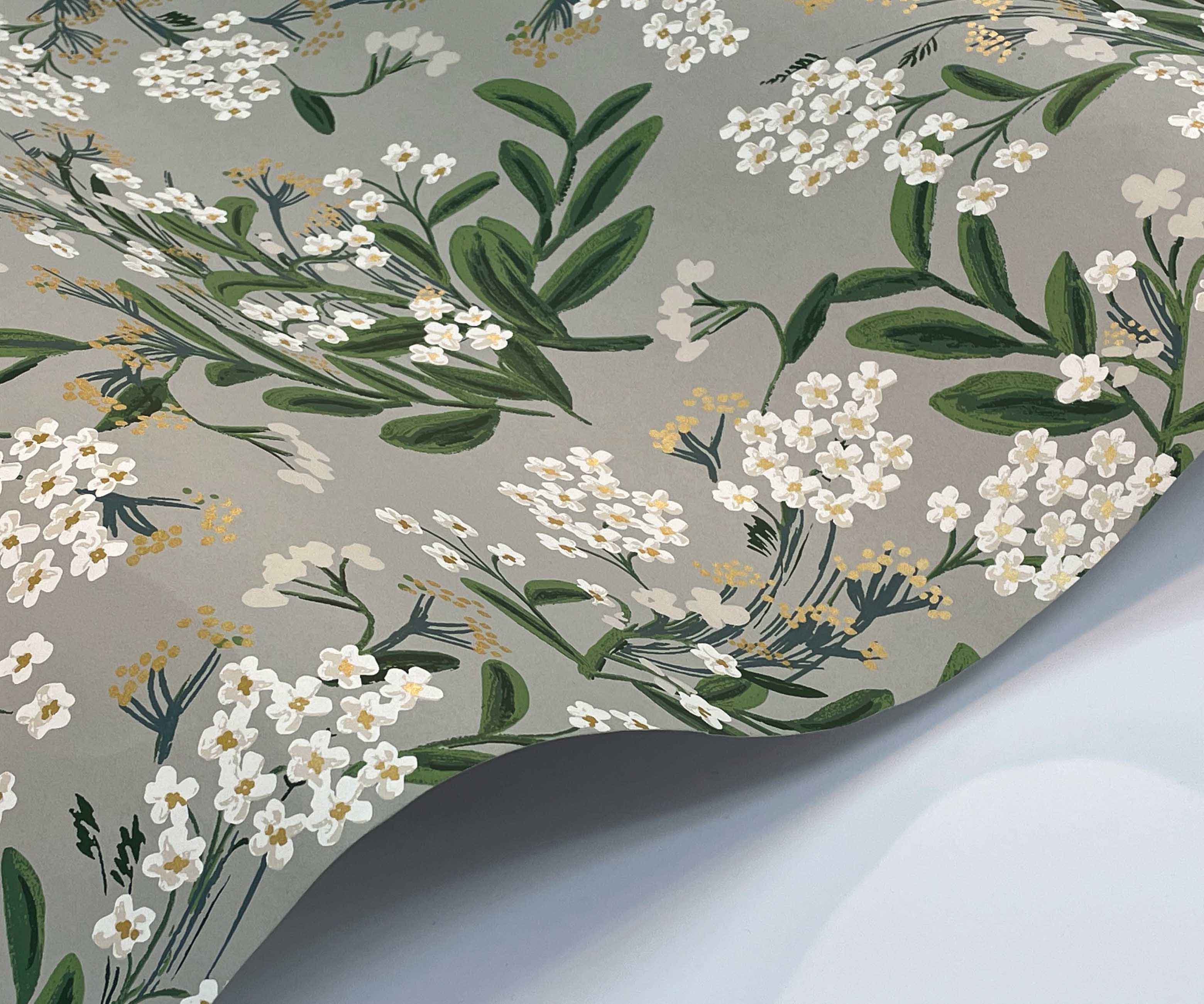 Cornflower Wallpaper Sample - Grey - Image 2
