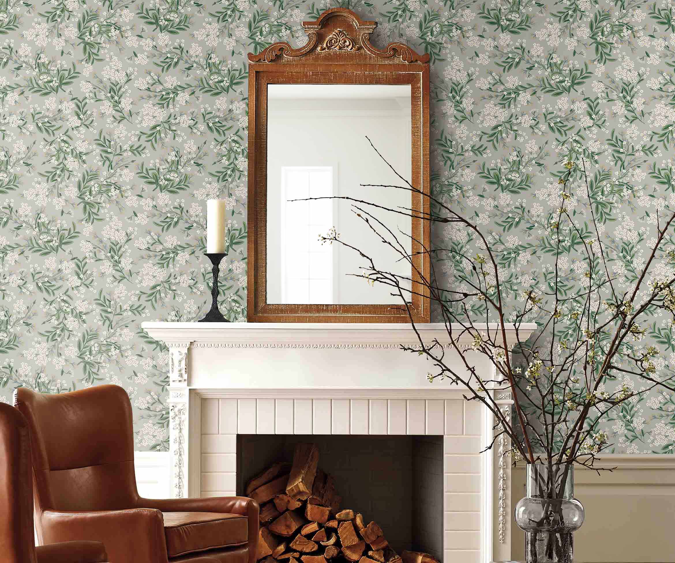 Cornflower Wallpaper Sample - Grey - Image 3