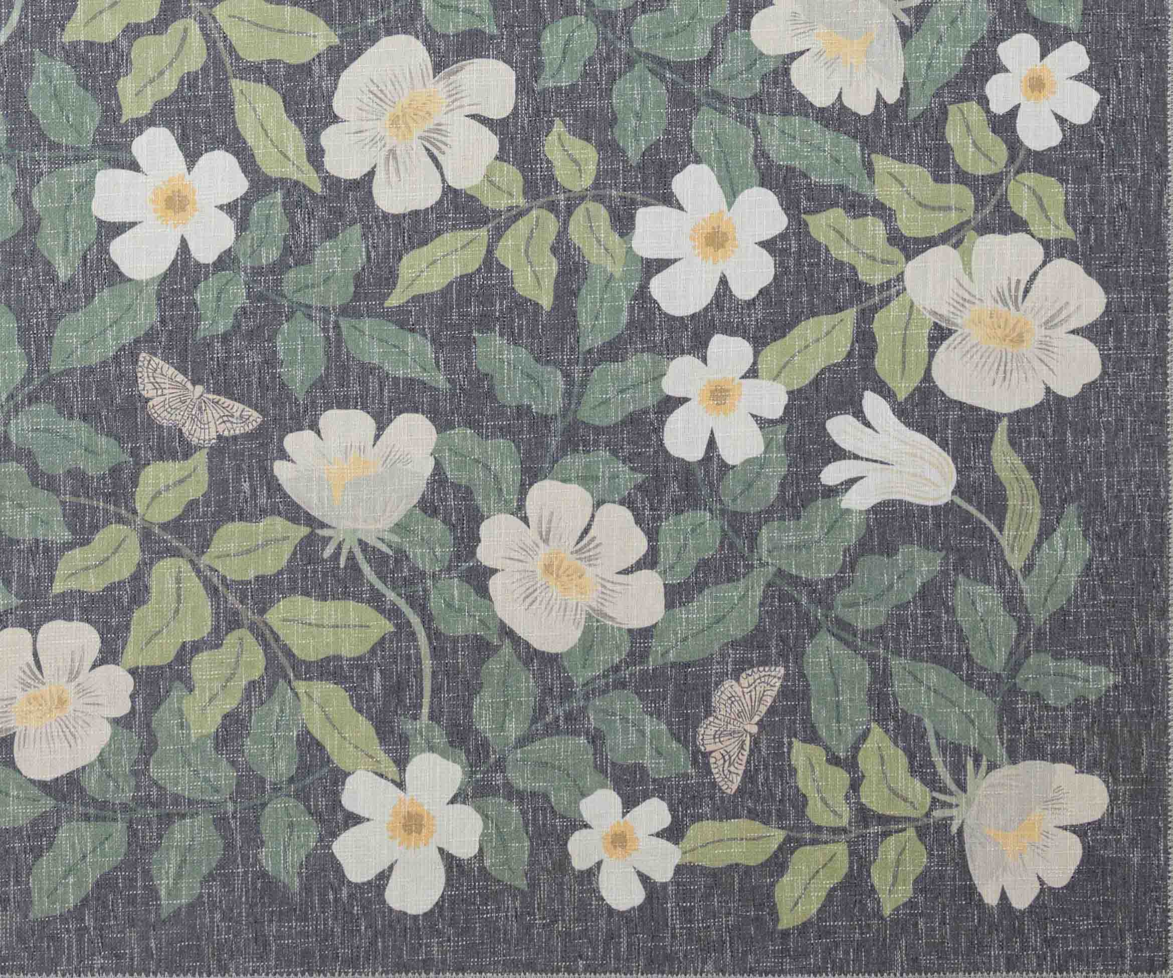 Cotswolds Primrose Power Loomed Rug - Charcoal - Image 4