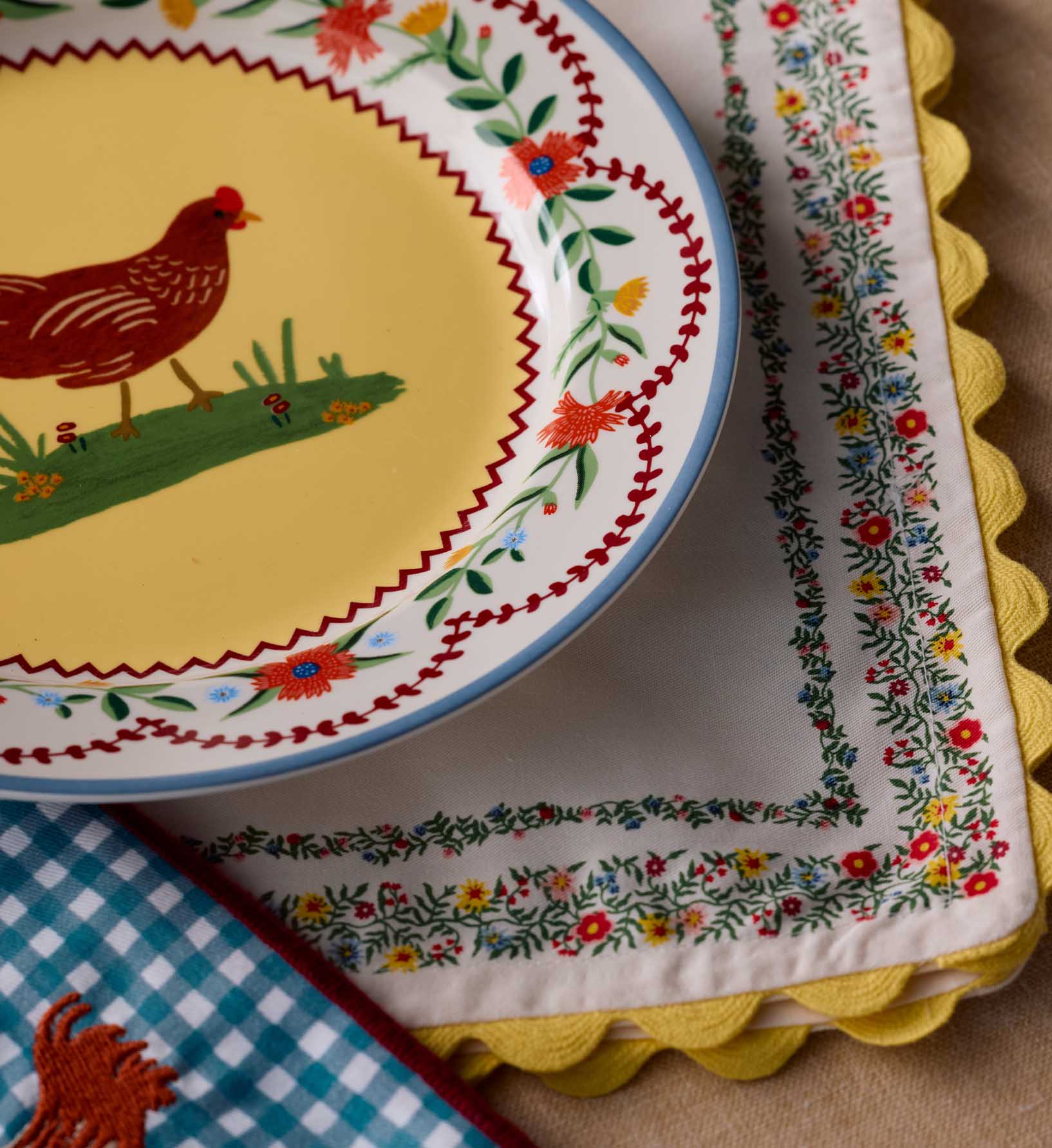 Cotton Napkin Set - Rosette - Image 3
