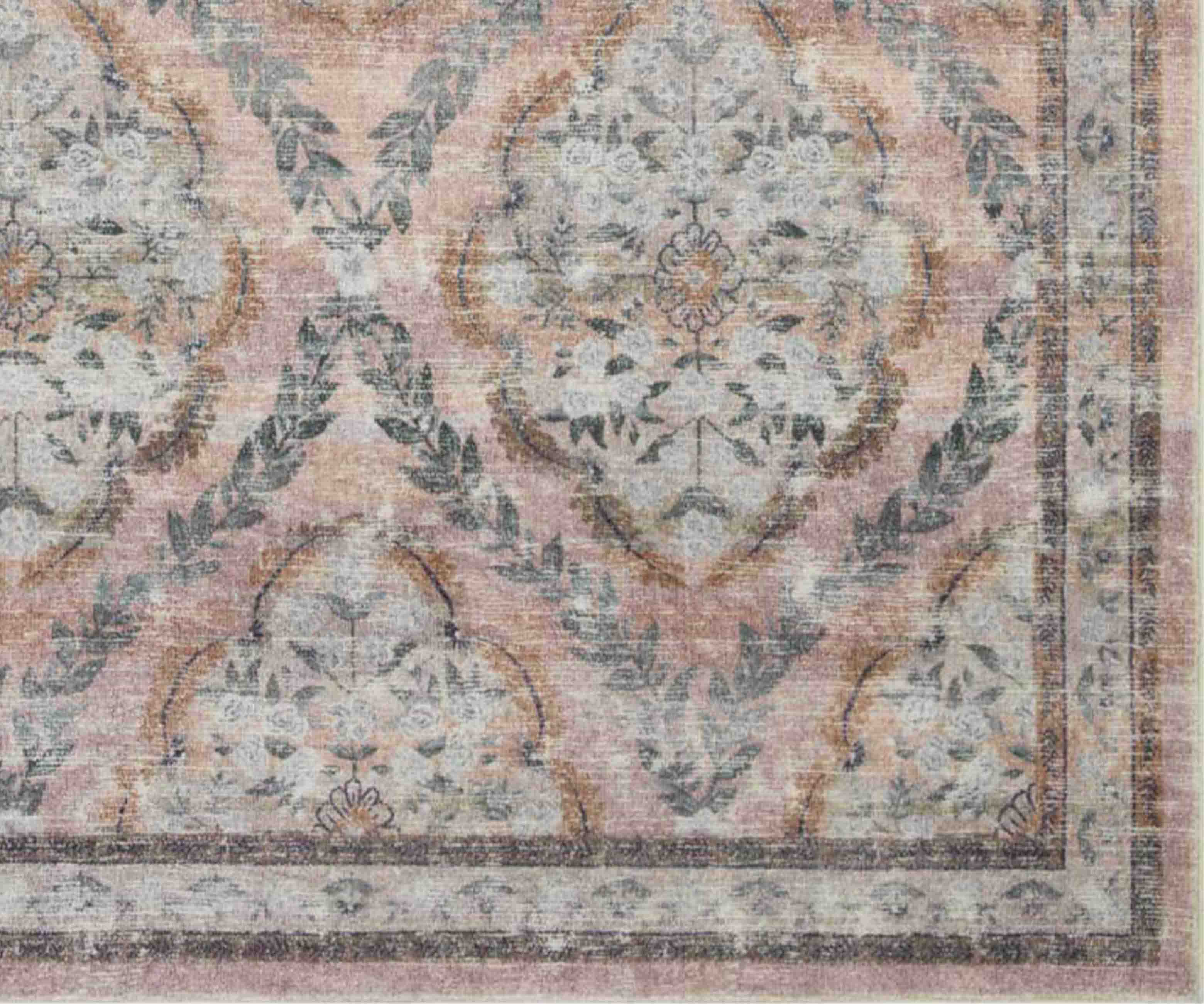 Courtyard Chateau Printed Rug - Blush - Image 6