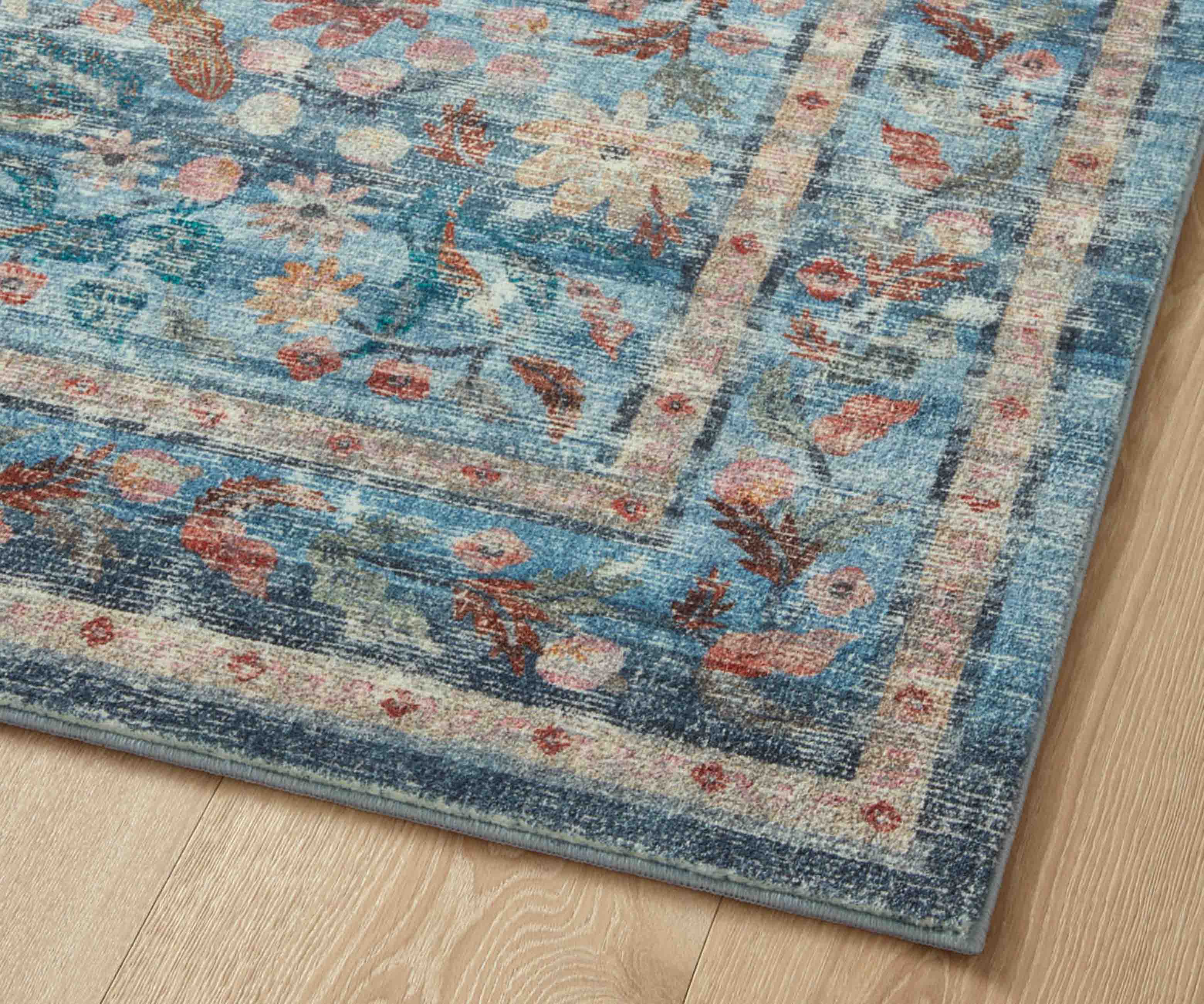 Courtyard Eve Printed Rug - Blue - Image 5