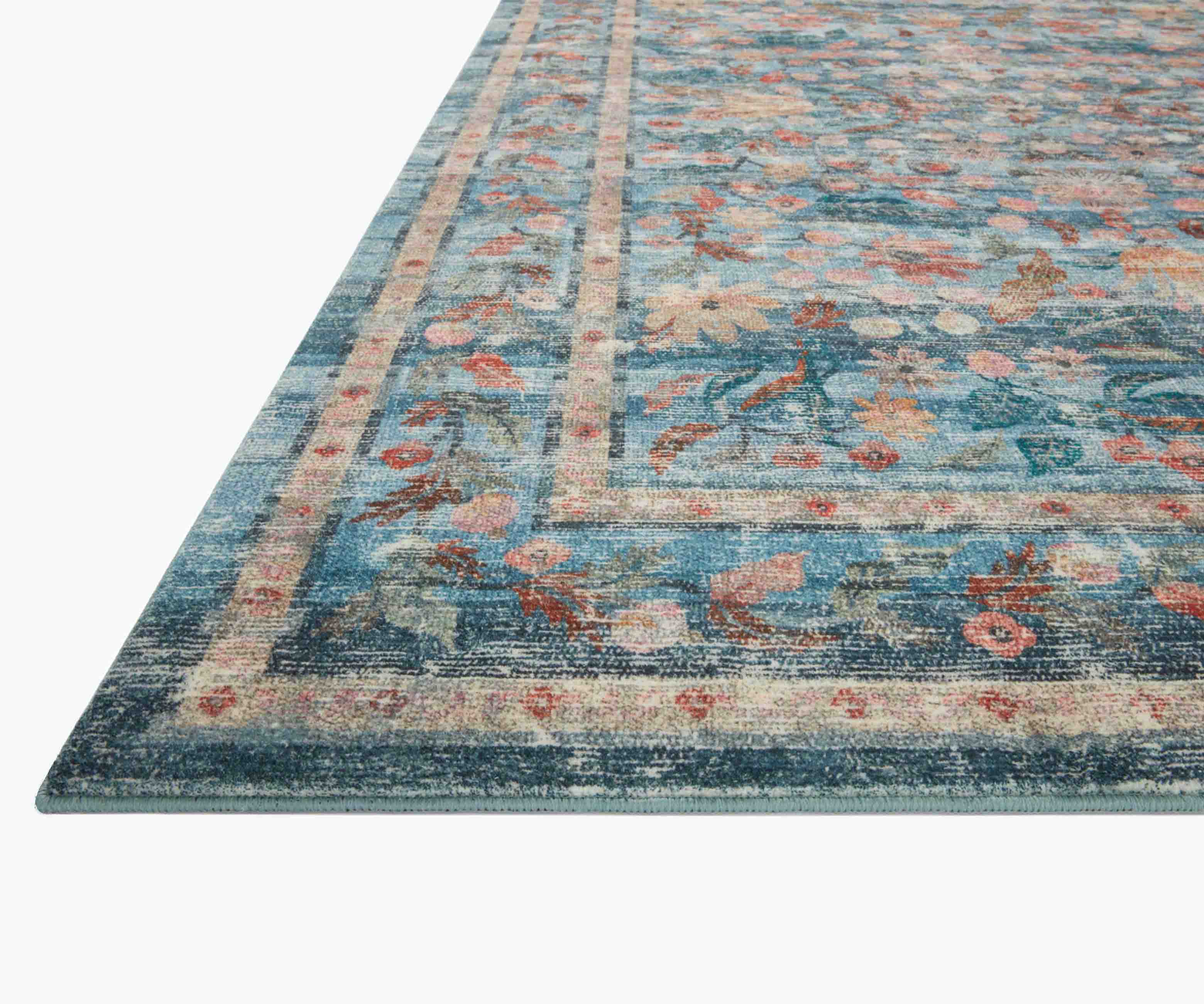 Courtyard Eve Printed Rug - Blue - Image 7