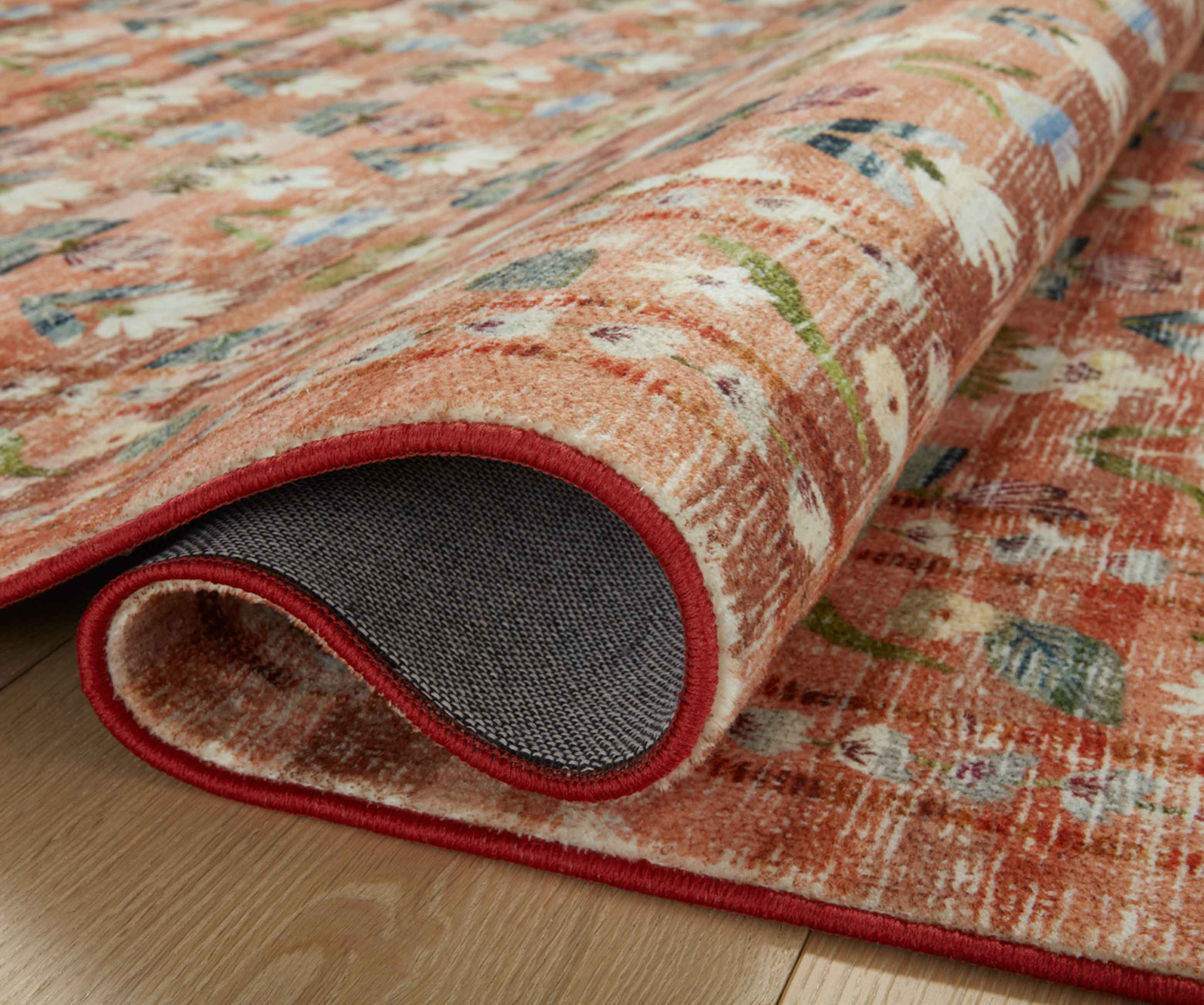 Courtyard Hadley Printed Rug - Terracotta - Image 3