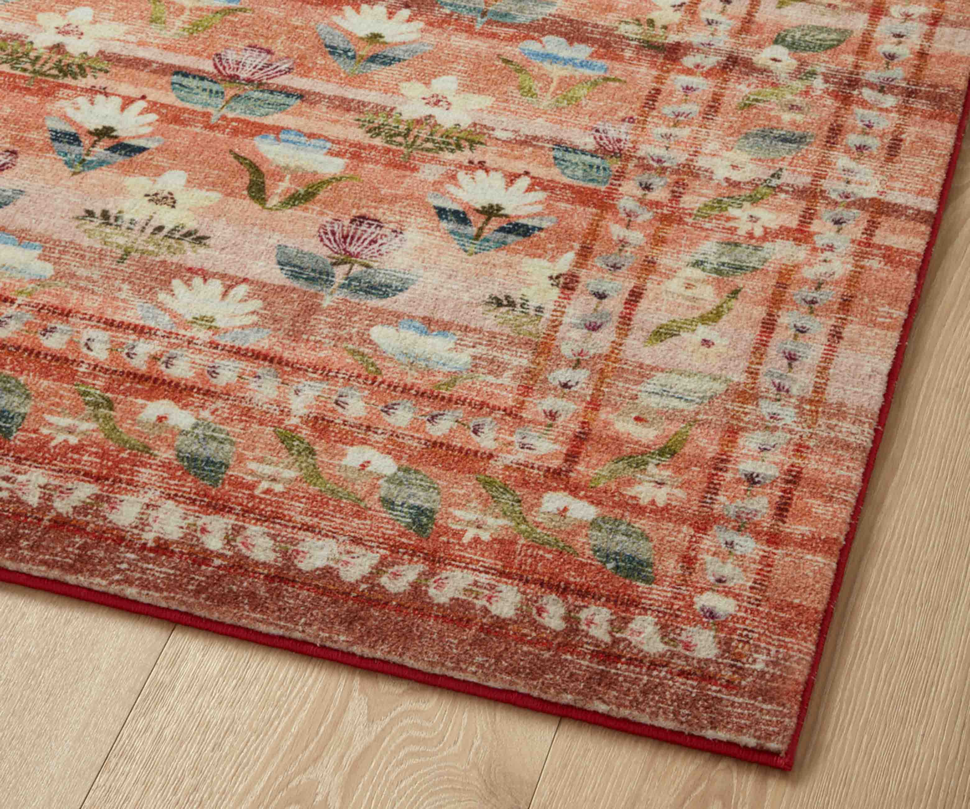 Courtyard Hadley Printed Rug - Terracotta - Image 5