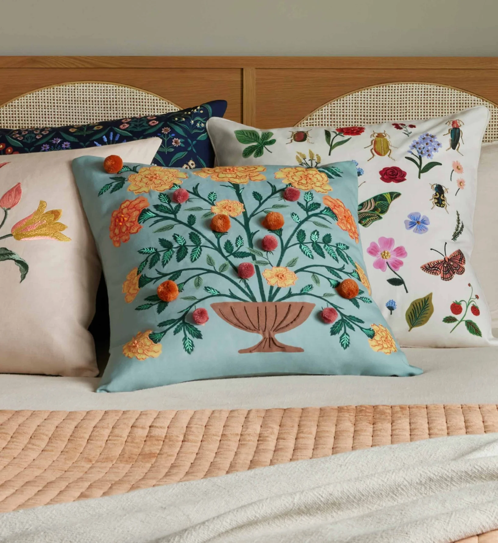 Curio Embroidered Pillow - White - Image 3