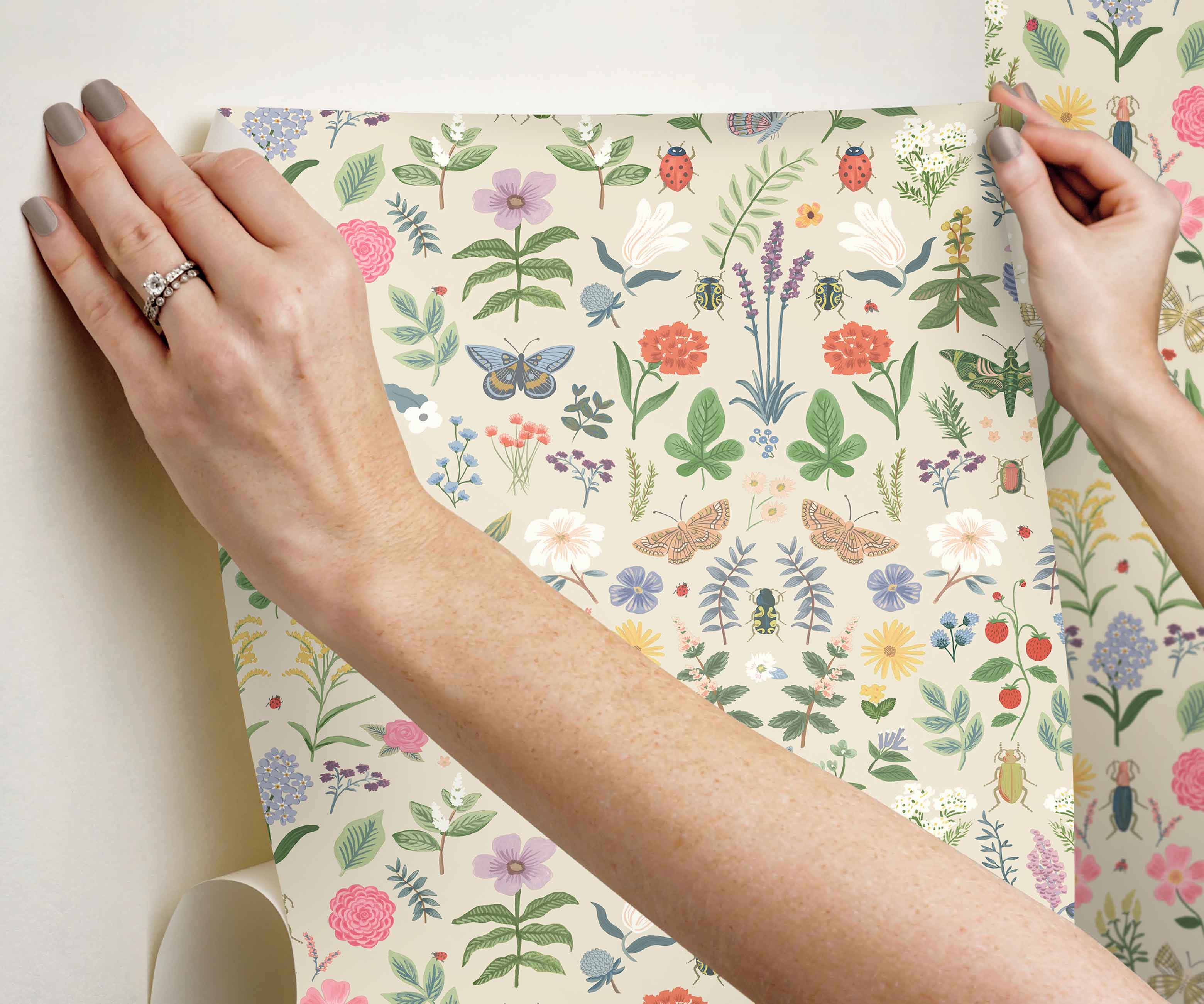 Curio Peel & Stick Wallpaper - Cream - Image 4