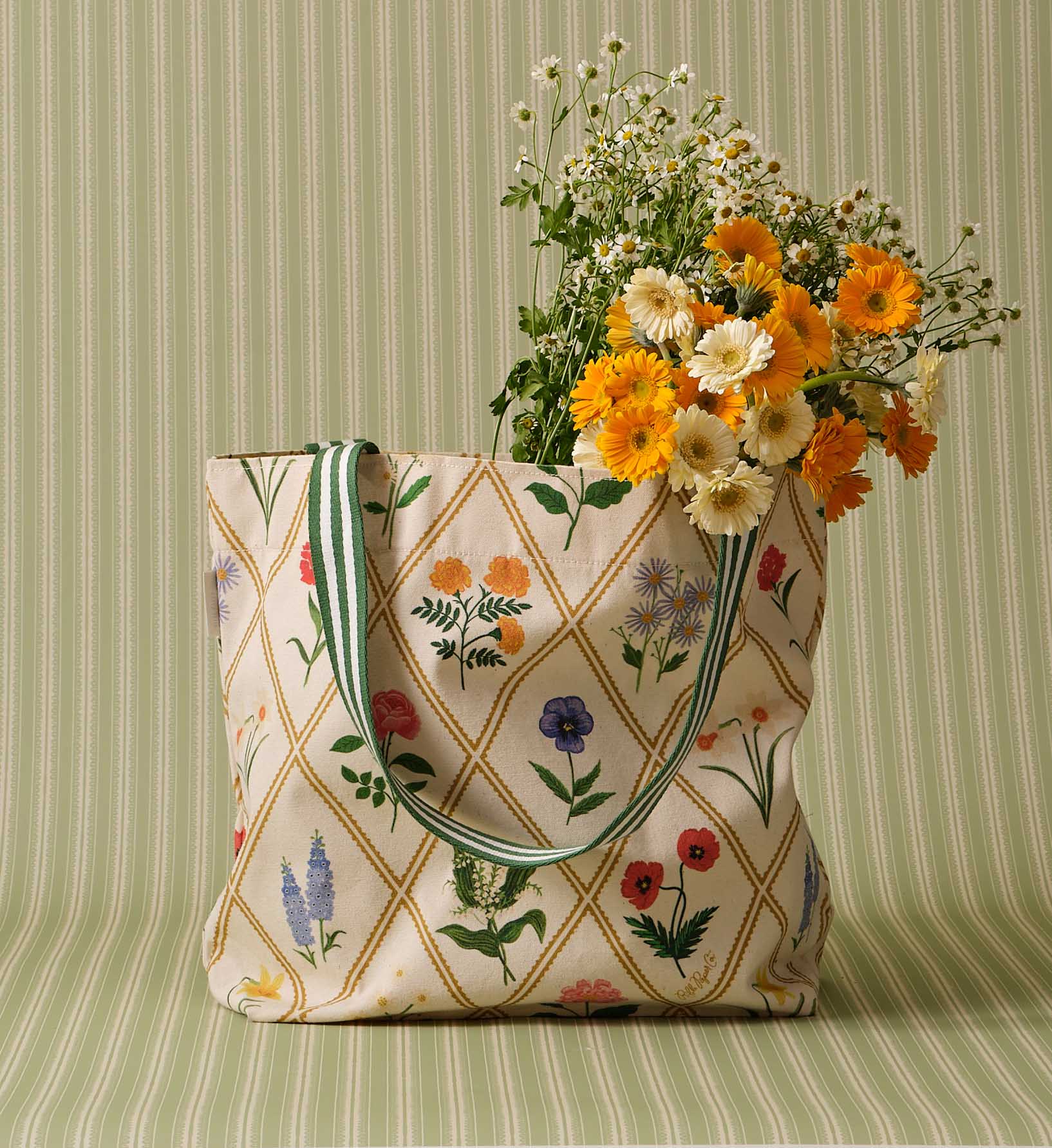 East West Canvas Tote Bag - Garden Study - Image 4